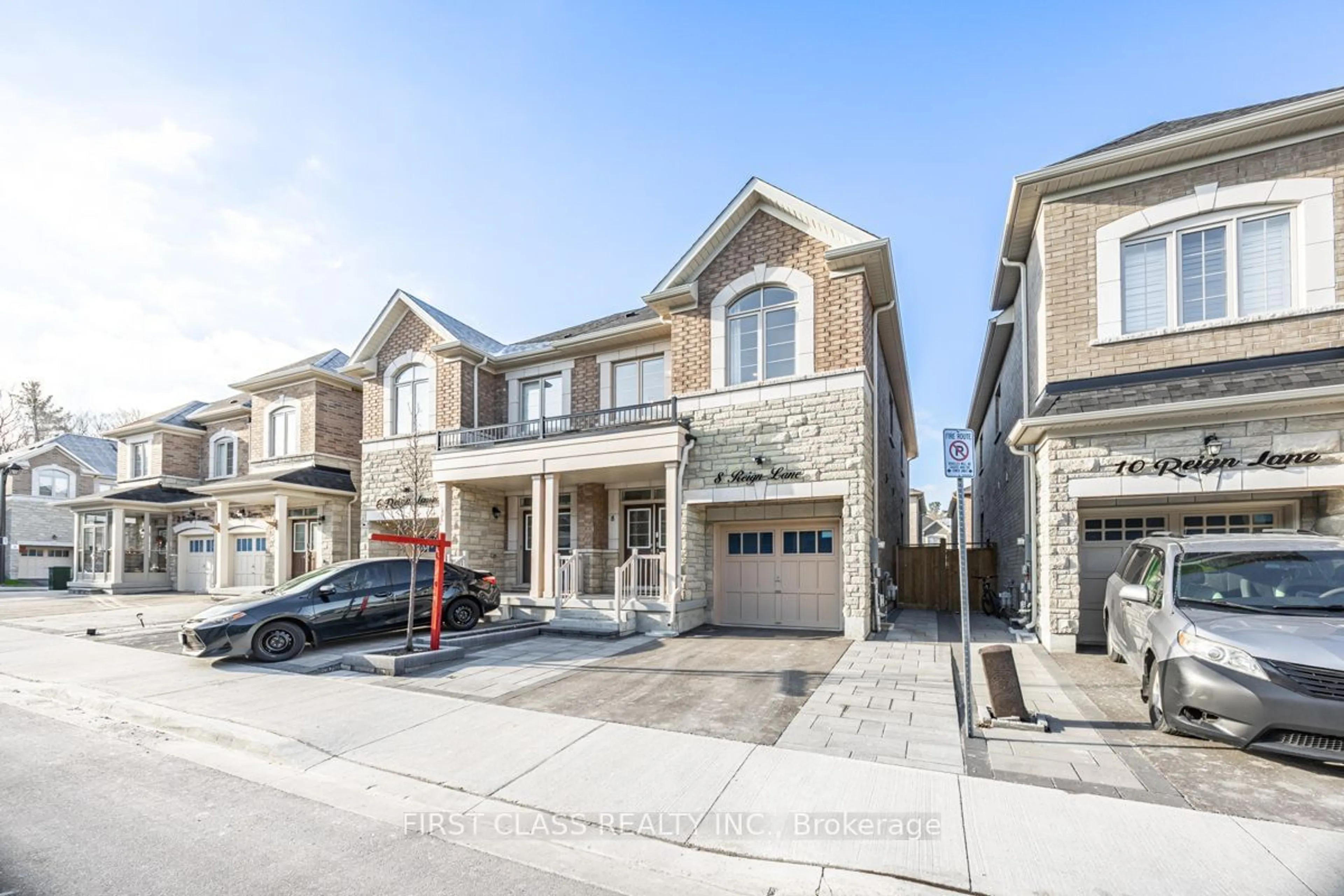 Home with brick exterior material, street for 8 Reign Lane, Markham Ontario L6M 1R6