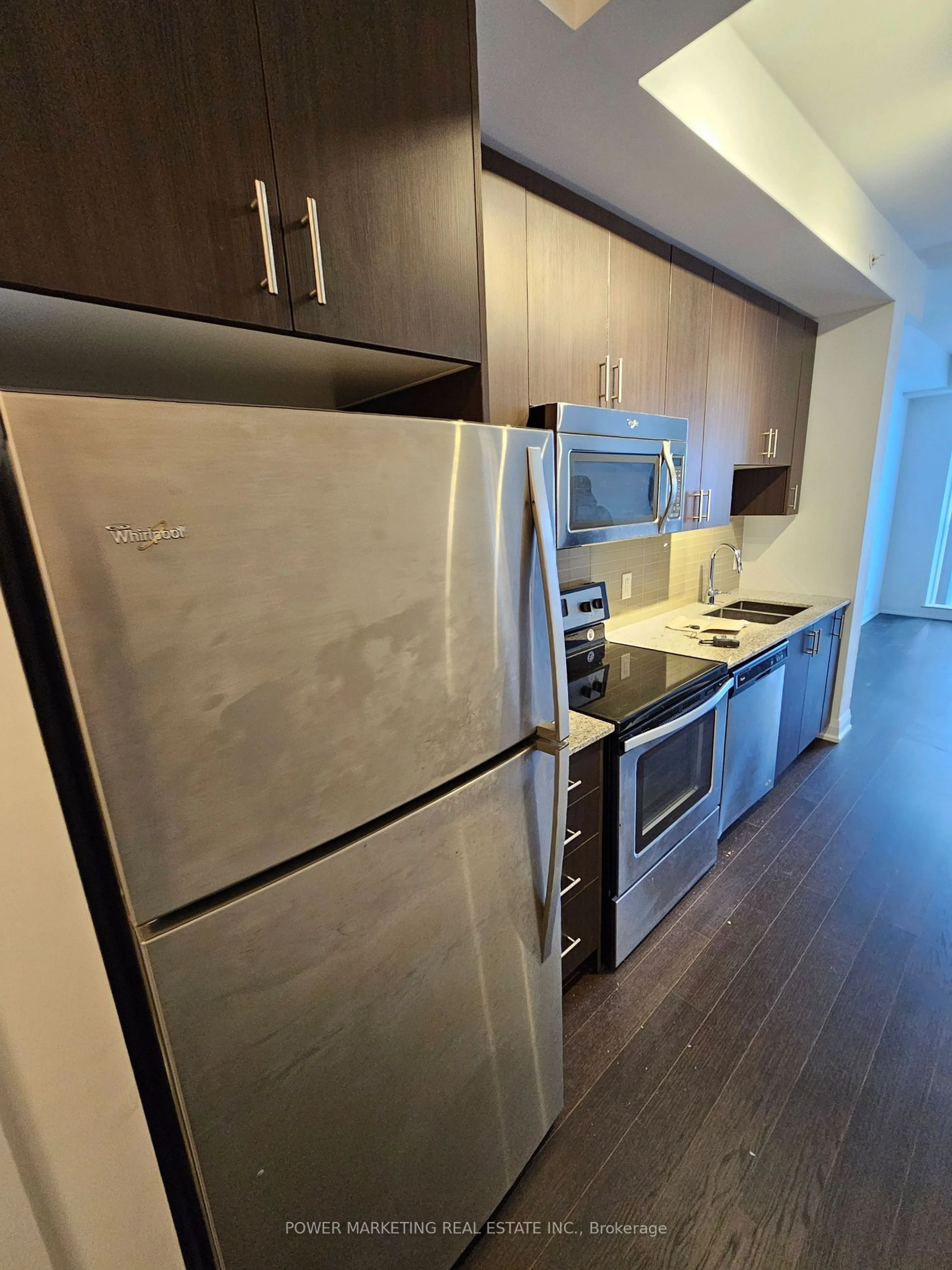 Standard kitchen, wood/laminate floor for 9582 Markham Rd #917, Markham Ontario L6E 0T4