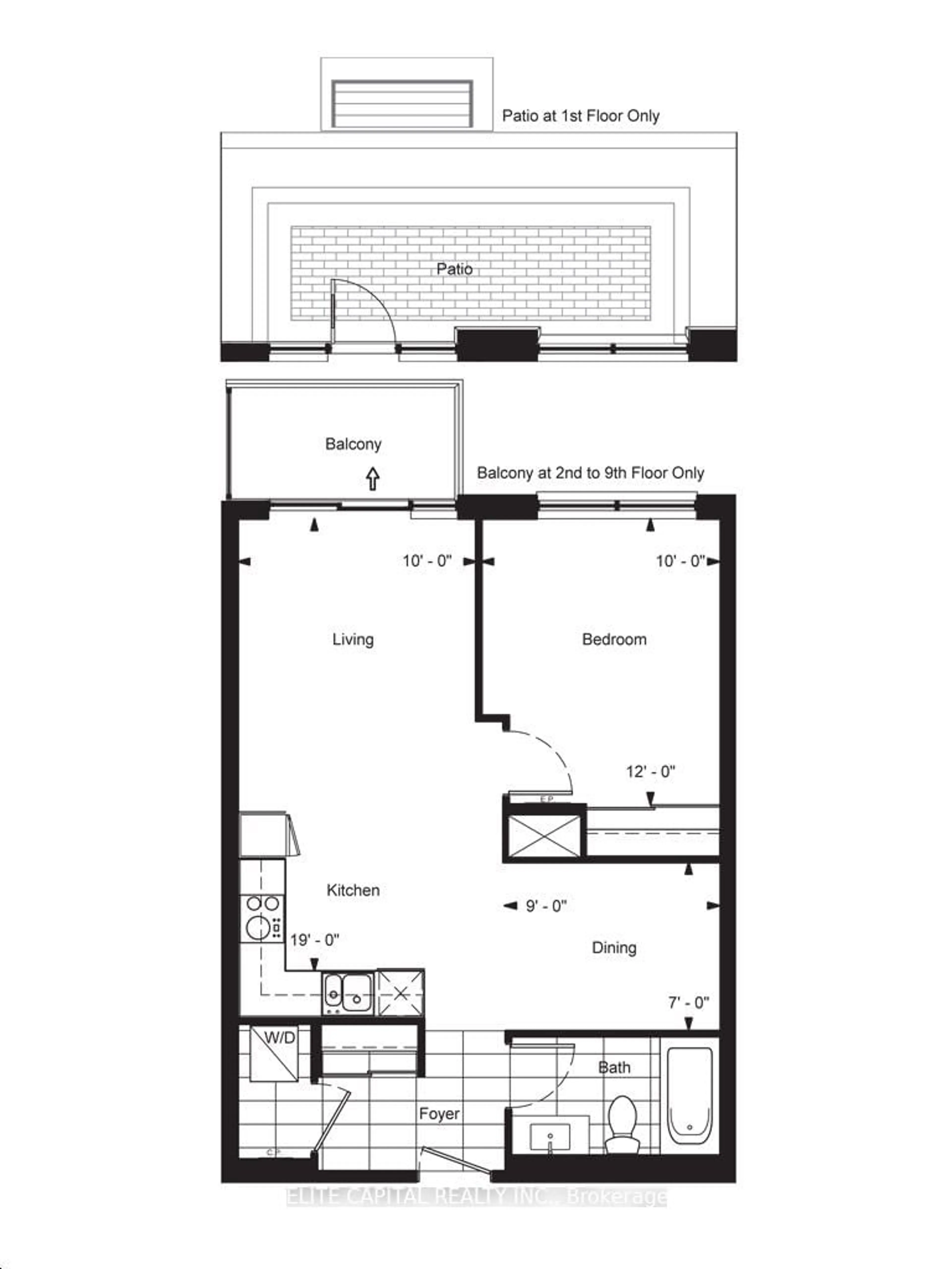 Floor plan for 15 Water Walk Dr #530, Markham Ontario L4G 0G2