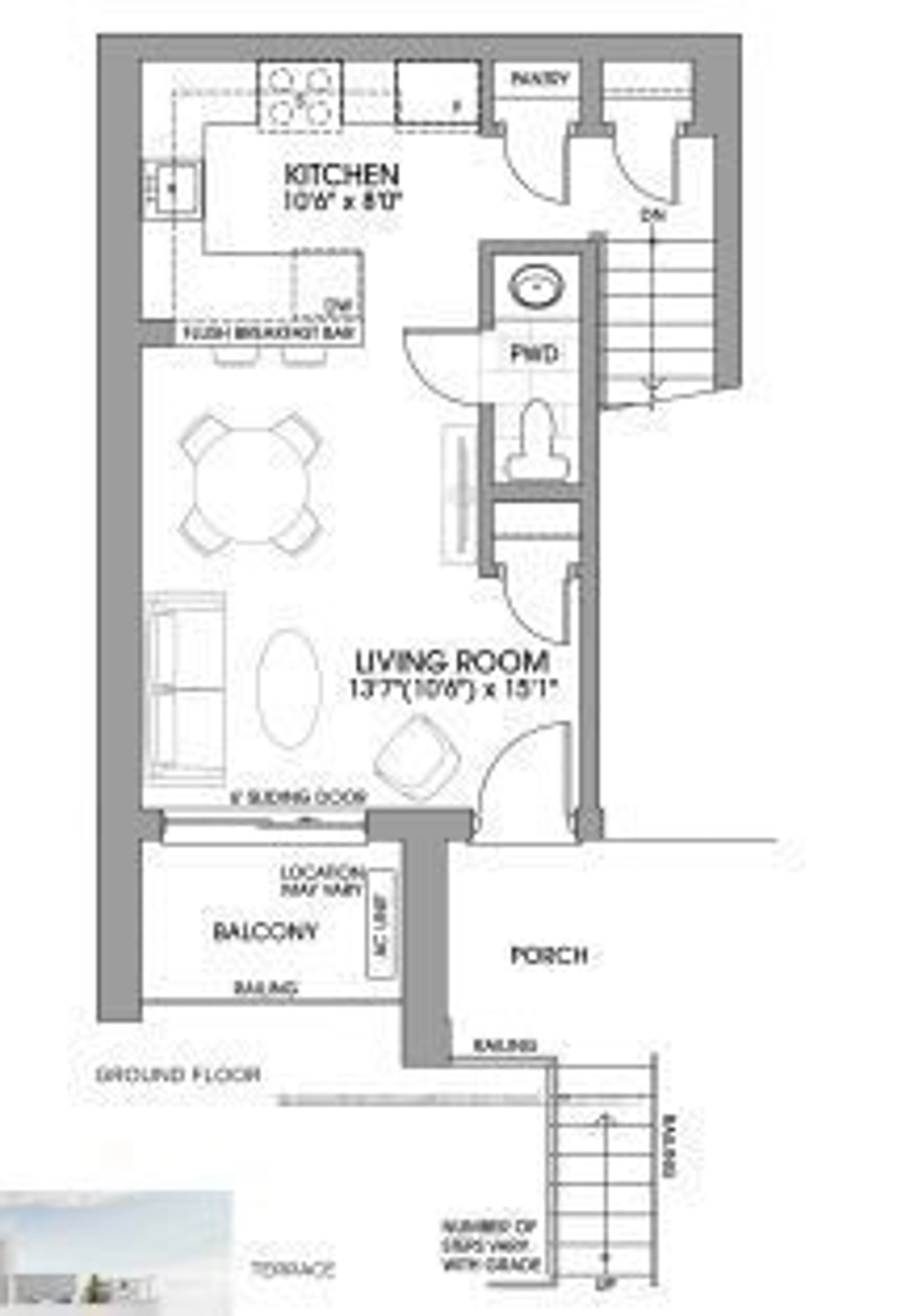 Floor plan for 14 Lytham Green Circ #24, Newmarket Ontario L3Y 4V9