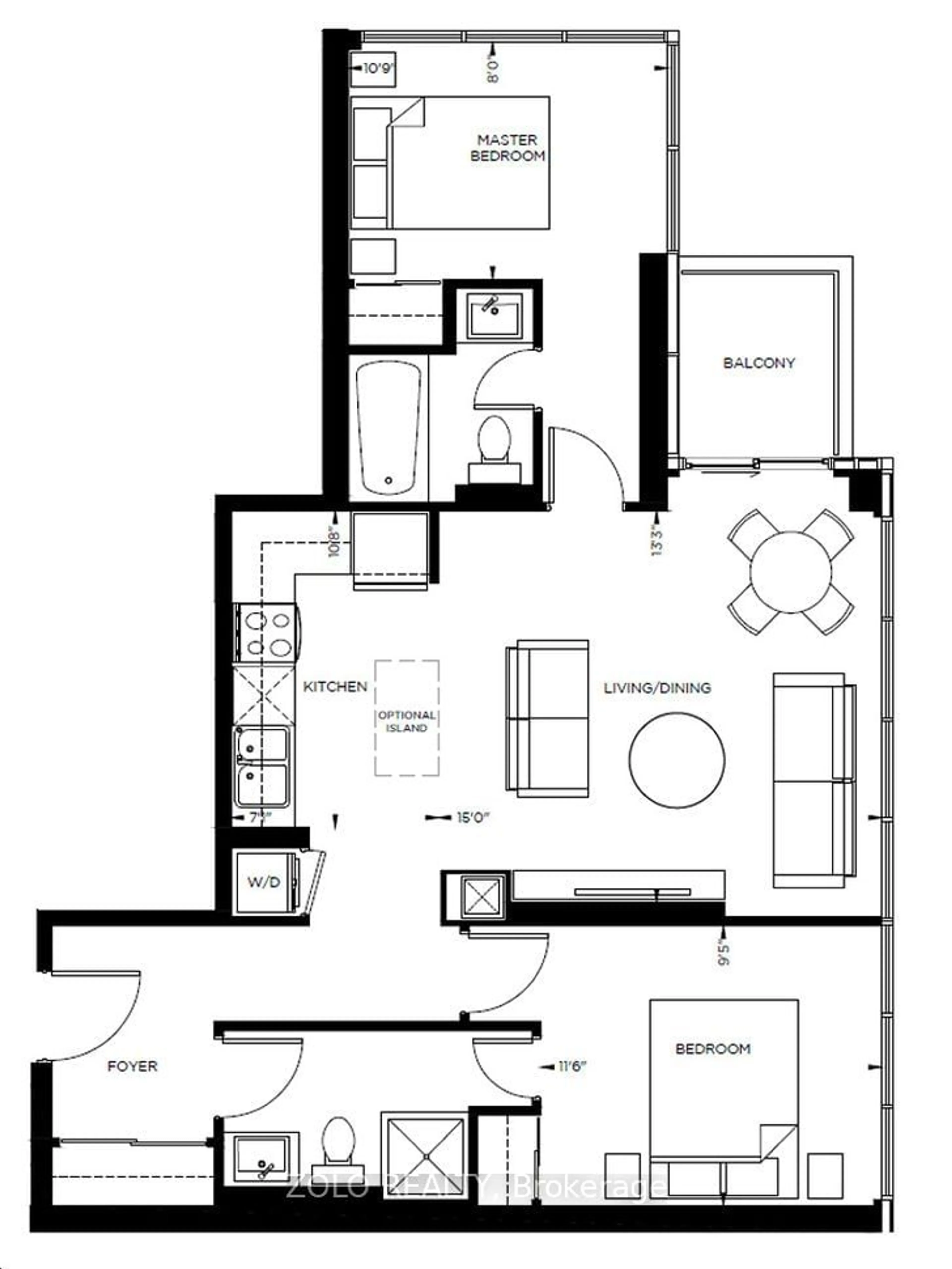 Floor plan for 2908 highway 7 #3207, Vaughan Ontario L4K 0K5