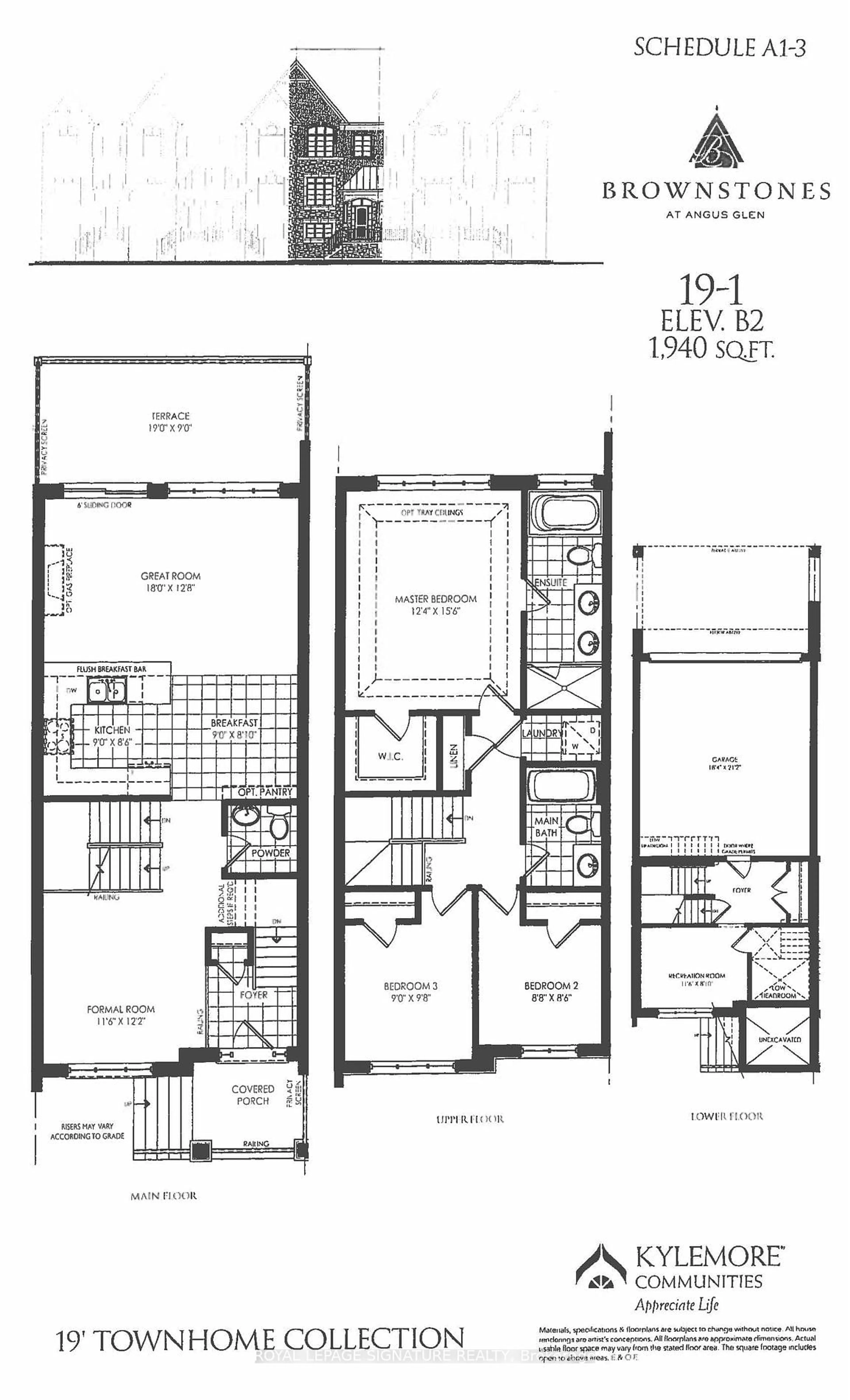 Floor plan for 18 Gardners Lane, Markham Ontario L6C 3L5