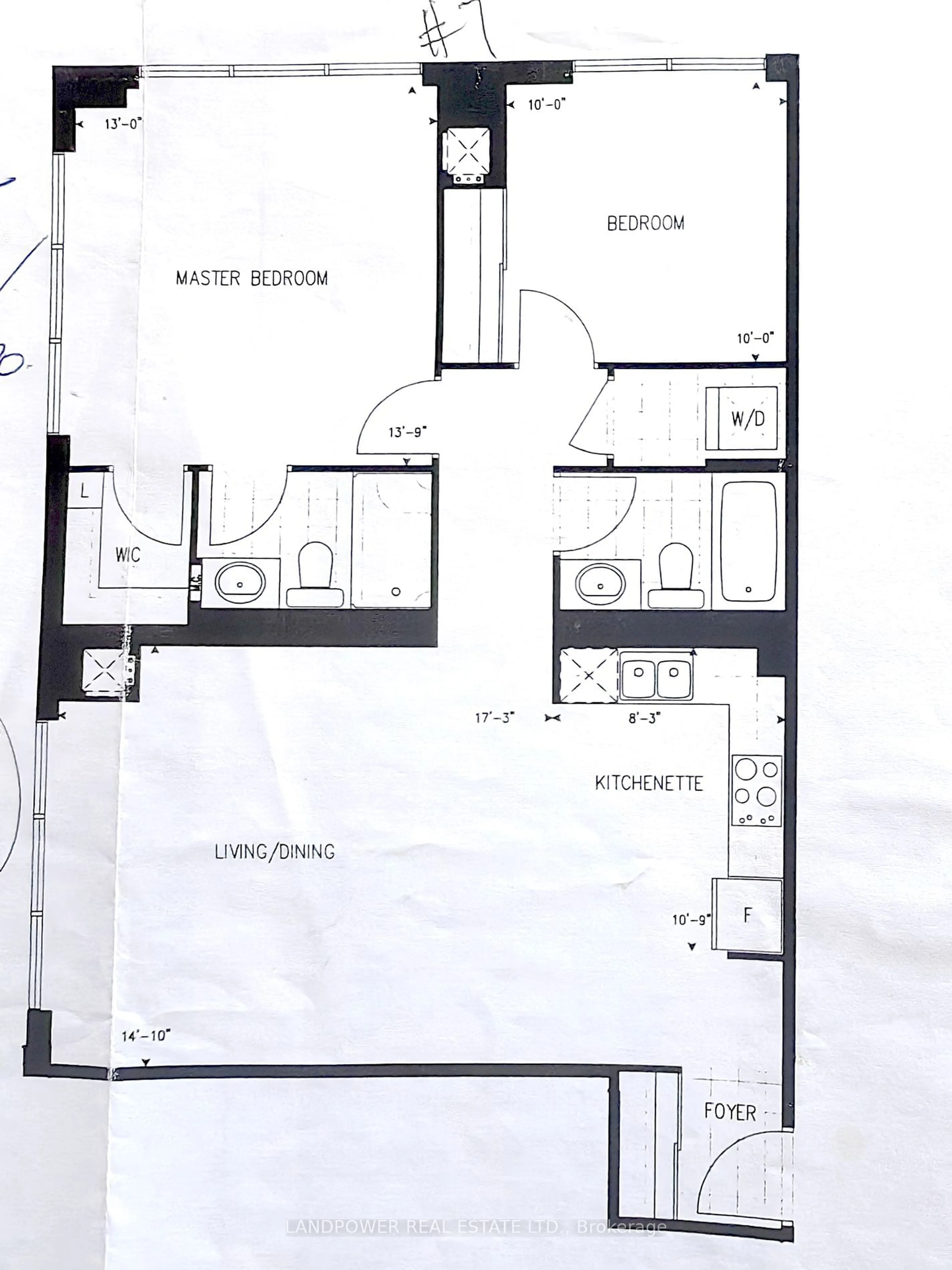 Floor plan for 1 Sun Yat-Sen Ave #PB57, Markham Ontario L3R 5K9