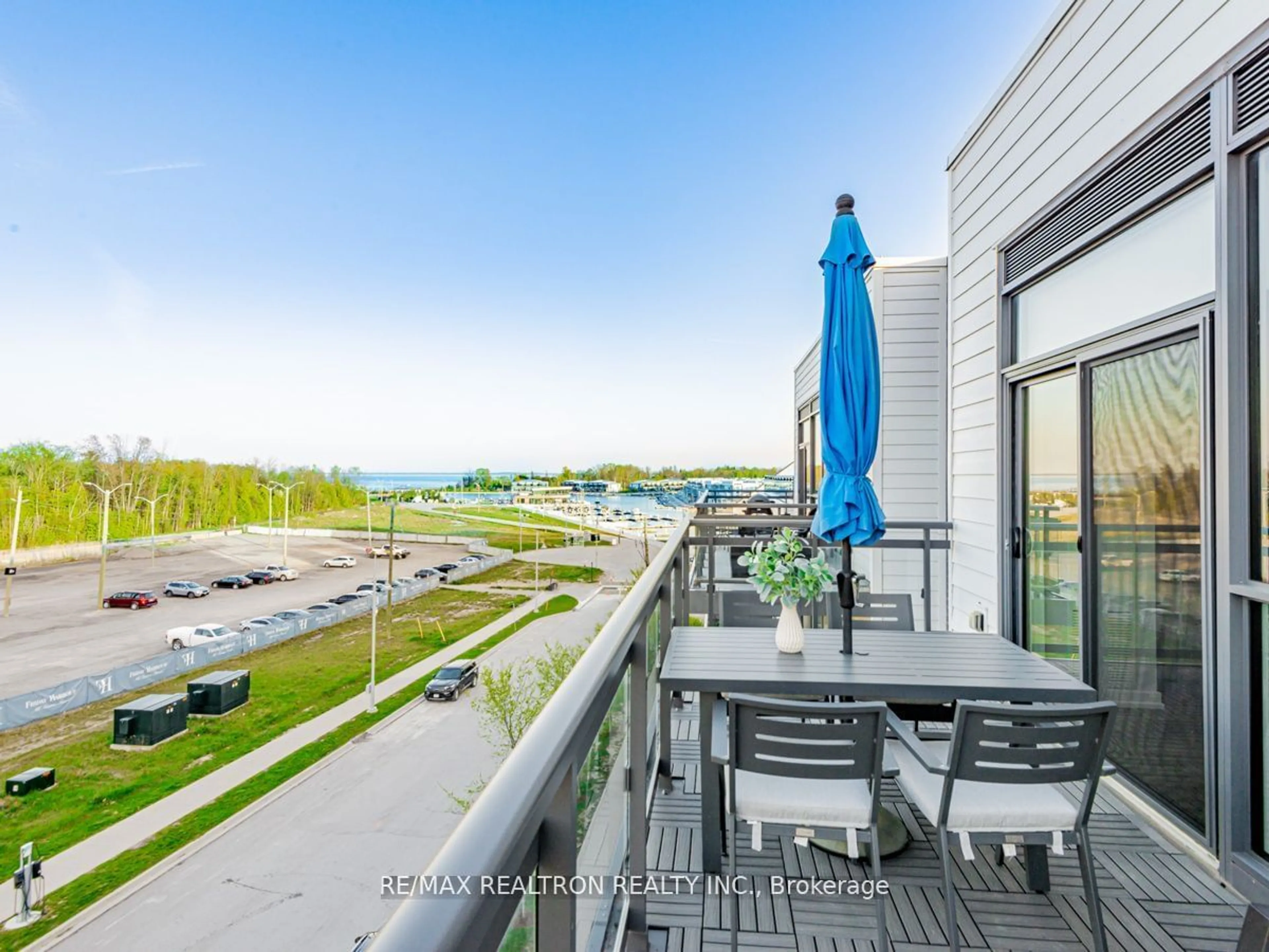 Balcony in the apartment, water/lake/river/ocean view for 241 Sea Ray Ave #A414, Innisfil Ontario L9S 0L9