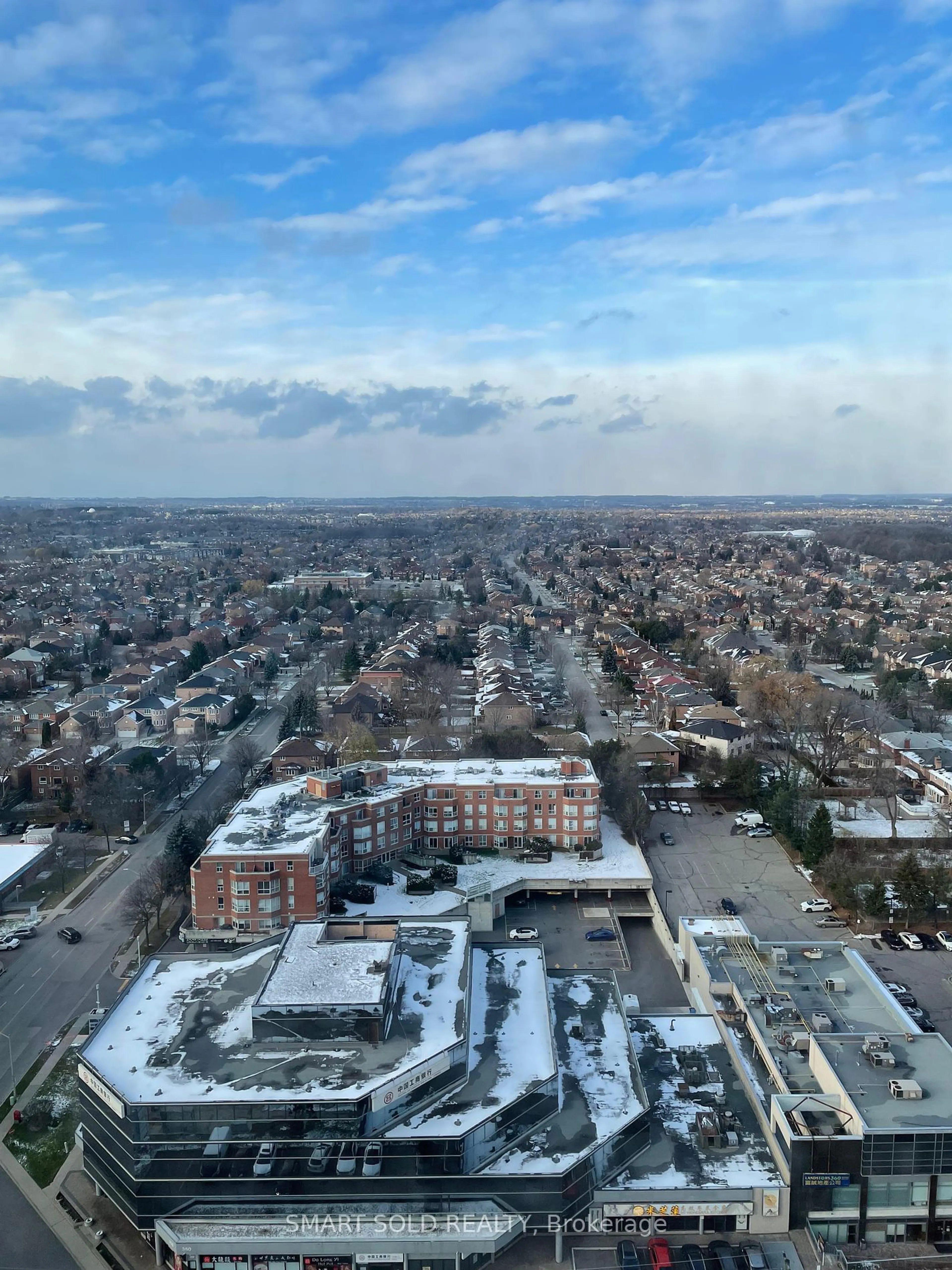 A pic from outside/outdoor area/front of a property/back of a property/a pic from drone, city buildings view from balcony for 12 Gandhi Lane #2601, Markham Ontario L3T 0G8