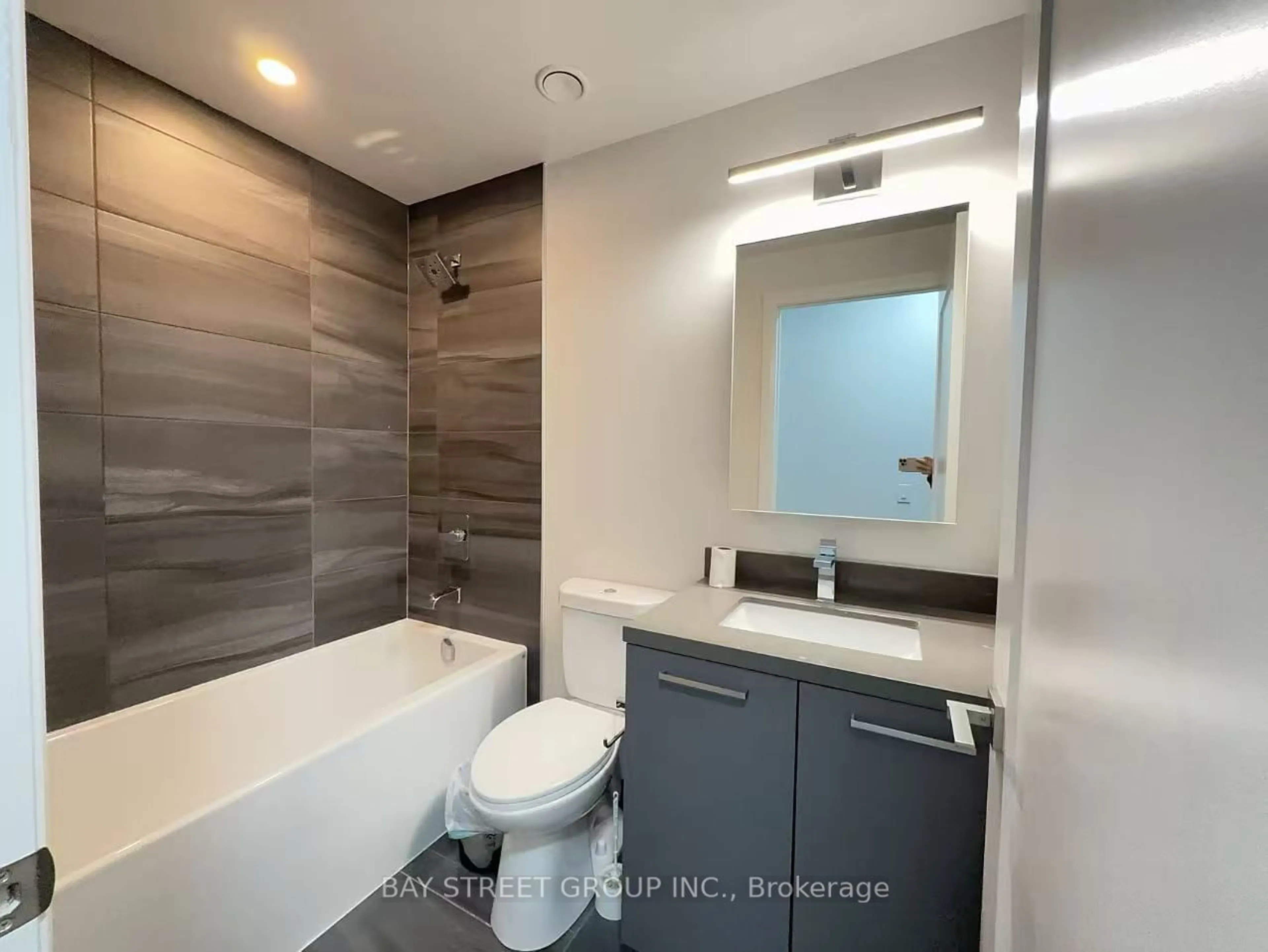 Contemporary bathroom, ceramic/tile floor for 38 Gandhi Lane #602, Markham Ontario L3T 0G8