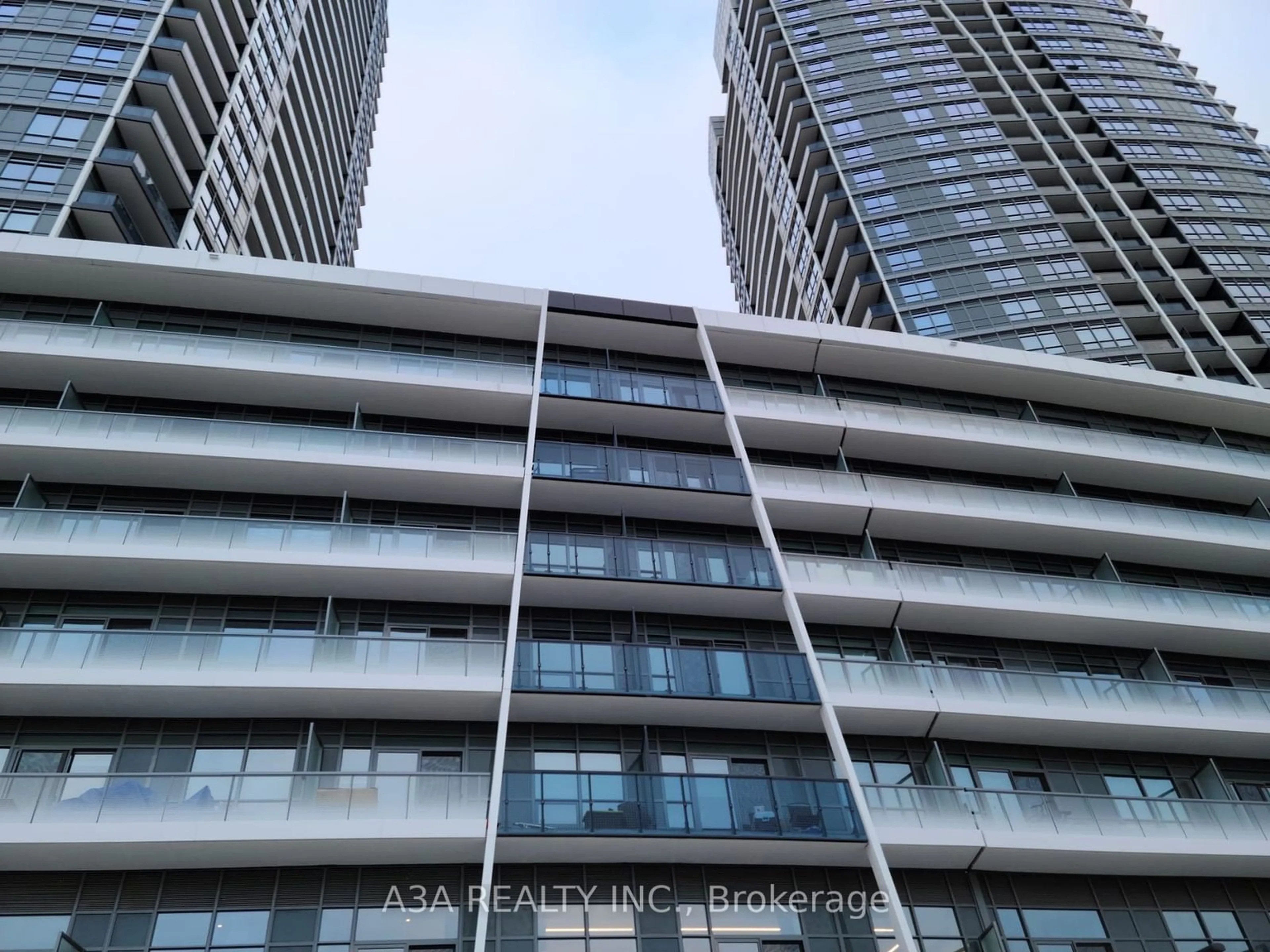 Balcony in the apartment, city buildings view from balcony for 50 Upper Mall Way #2201, Vaughan Ontario L4J 4P8