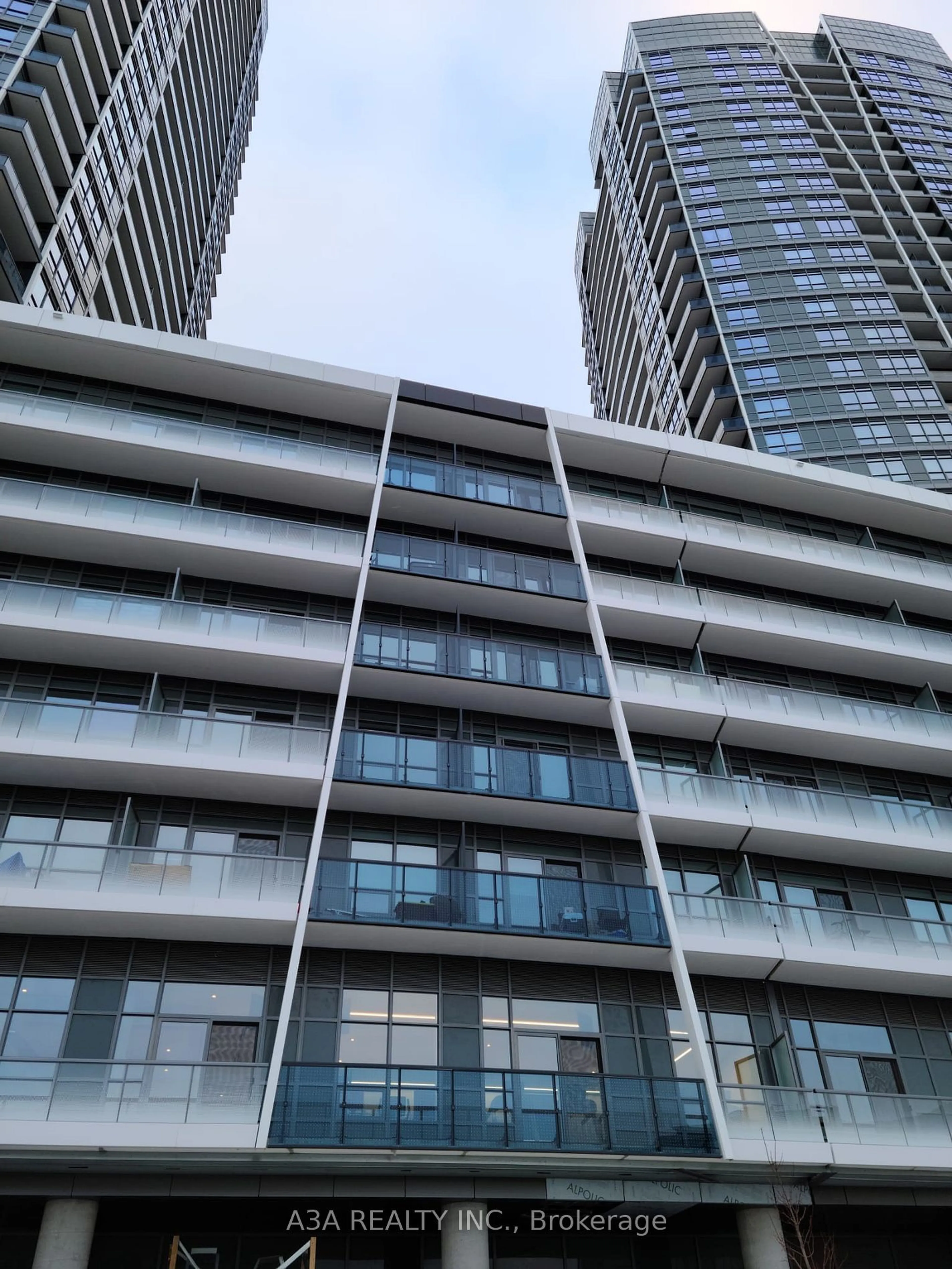 Balcony in the apartment, city buildings view from balcony for 50 Upper Mall Way #2201, Vaughan Ontario L4J 4P8