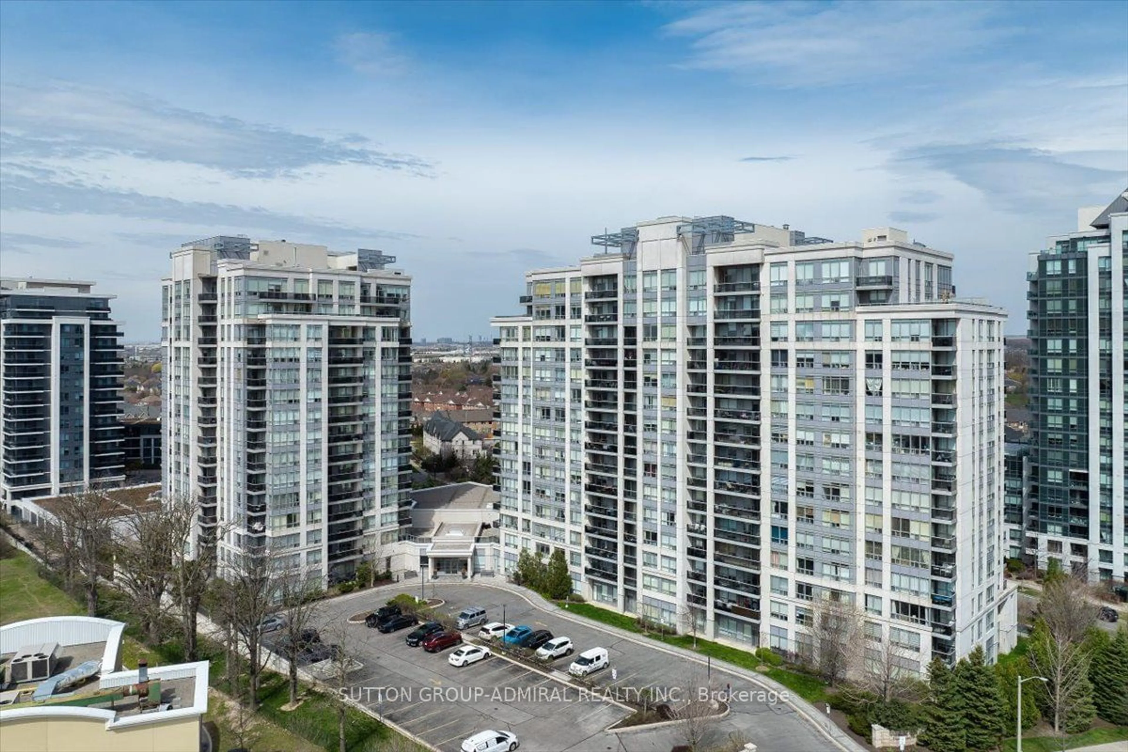 A pic from outside/outdoor area/front of a property/back of a property/a pic from drone, city buildings view from balcony for 50 Disera Dr #307, Vaughan Ontario L4J 9E9