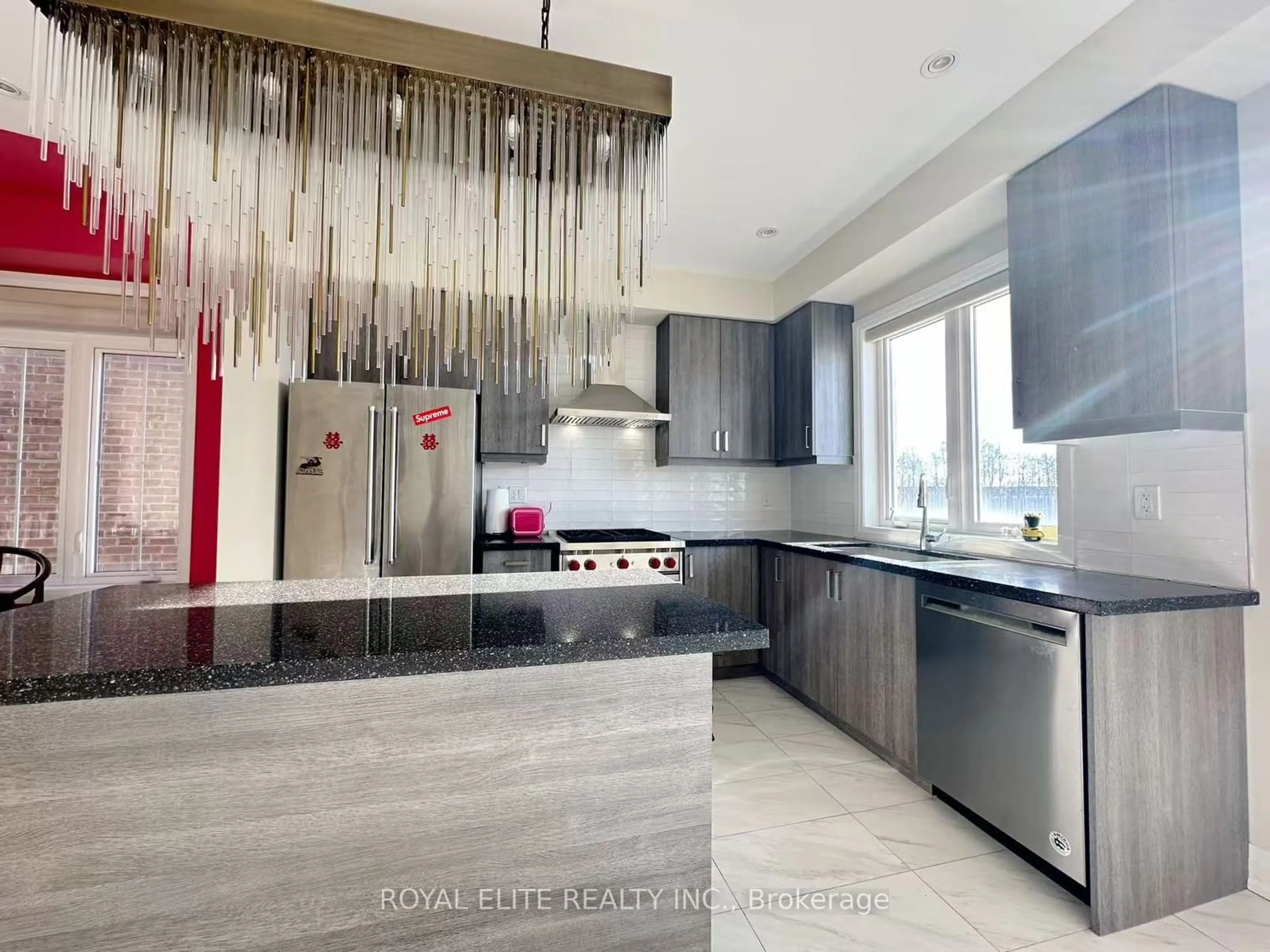 Contemporary kitchen, ceramic/tile floor for 13 Thomas Foster St, Markham Ontario L6C 0Z4