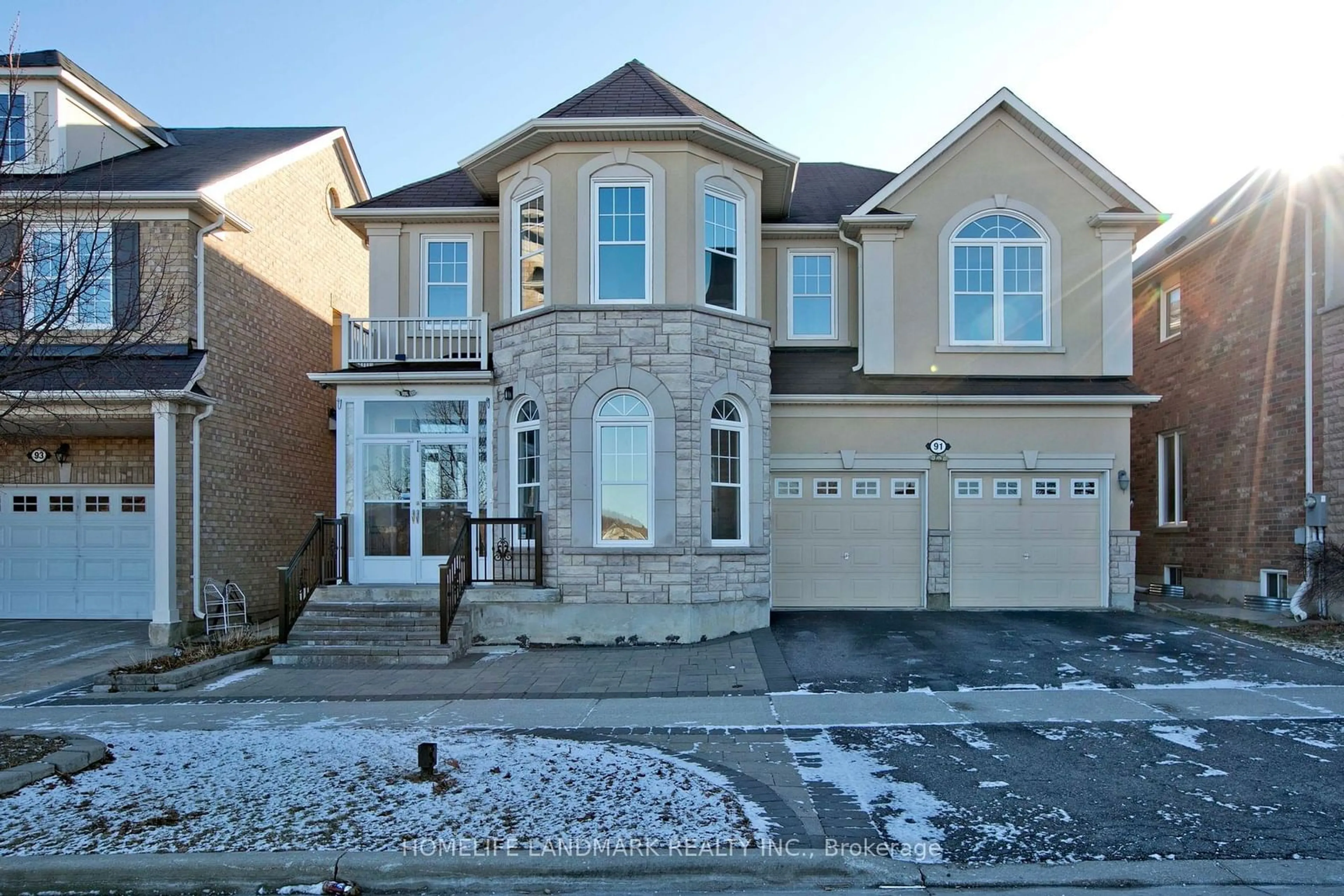 Home with brick exterior material, street for 91 James Parrott Ave, Markham Ontario L6E 2B3