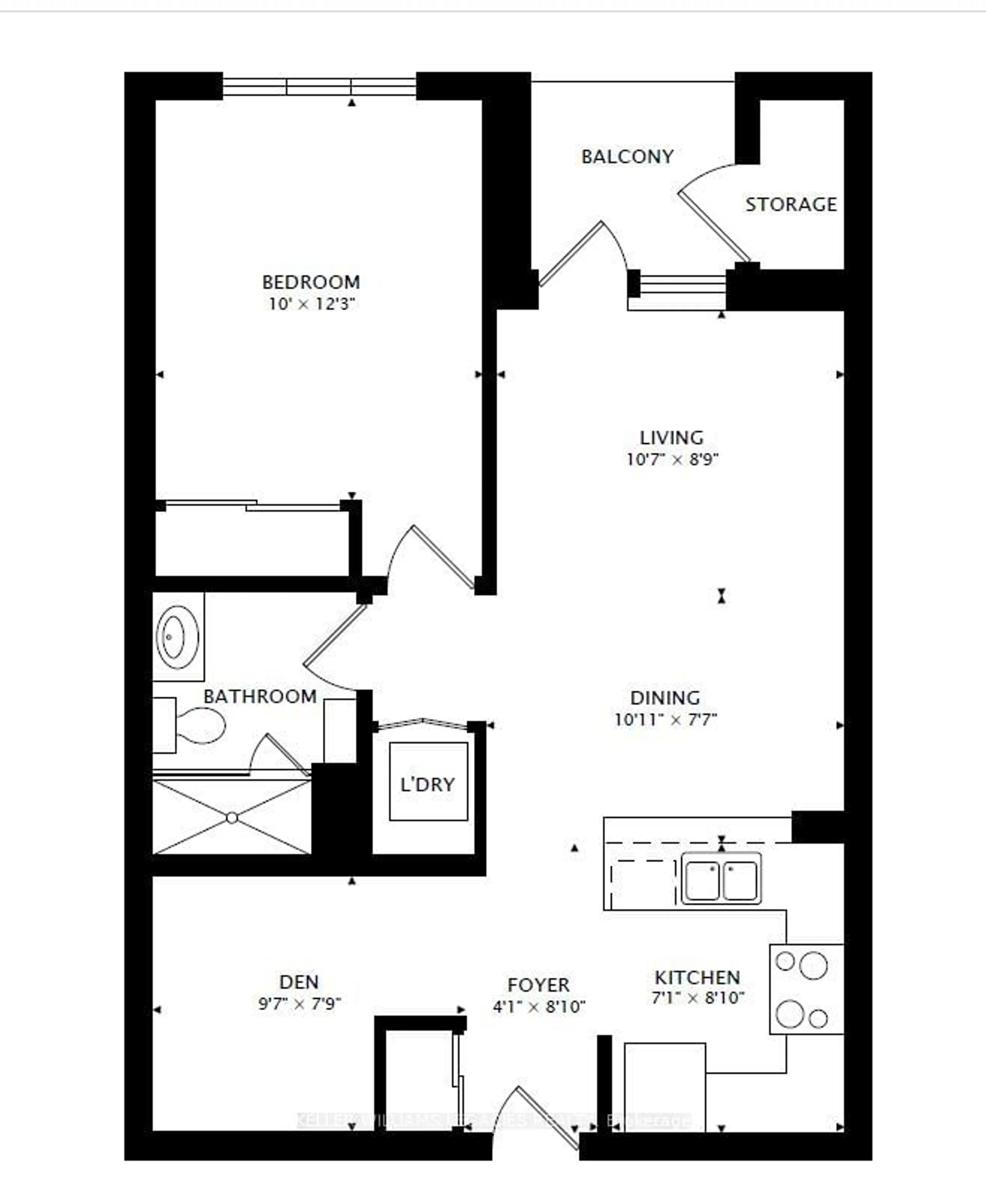 Floor plan for 9973 Keele St #101, Vaughan Ontario L6A 3Y5