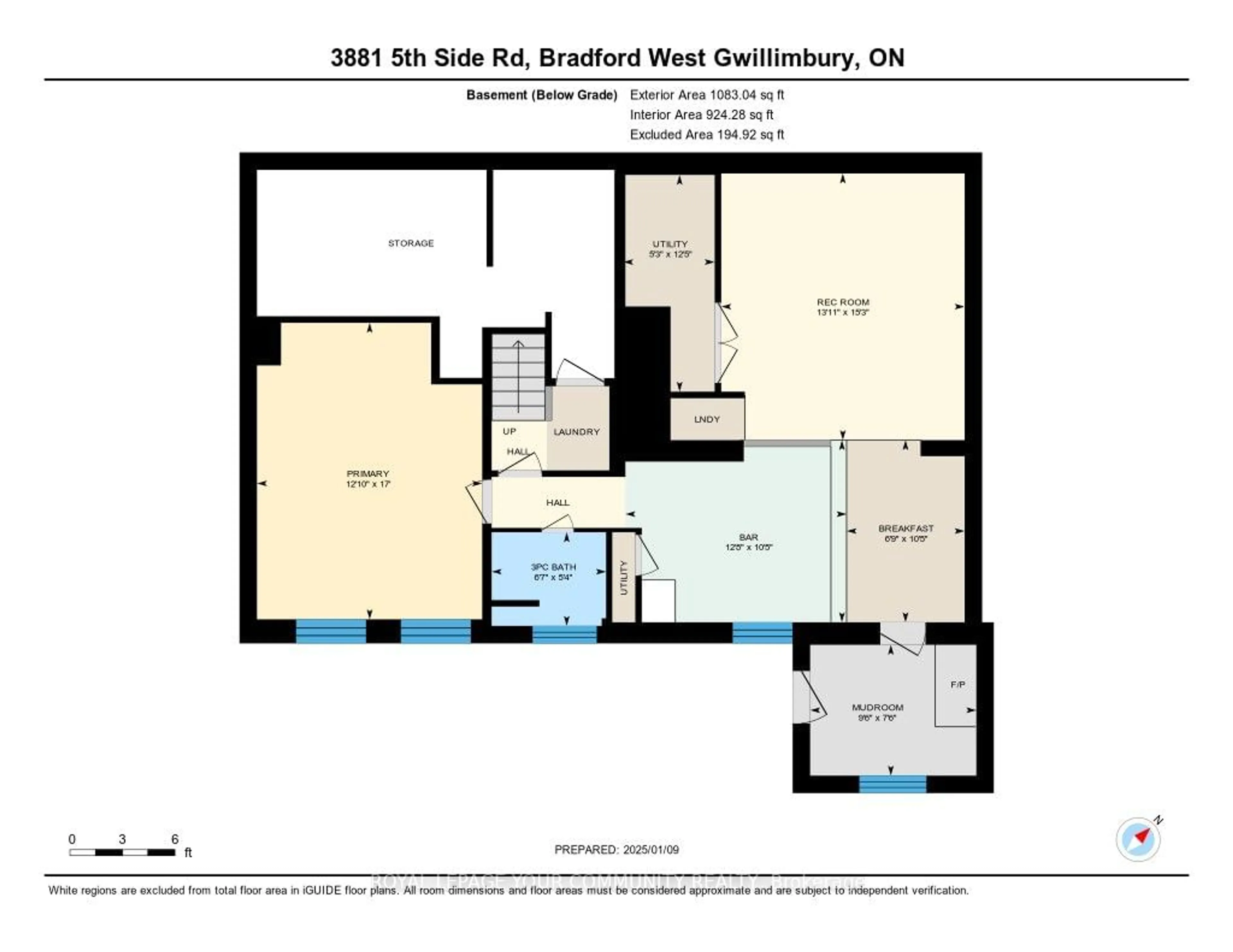 Floor plan for 3881 5 Sideroad, Bradford West Gwillimbury Ontario L3Z 2A5