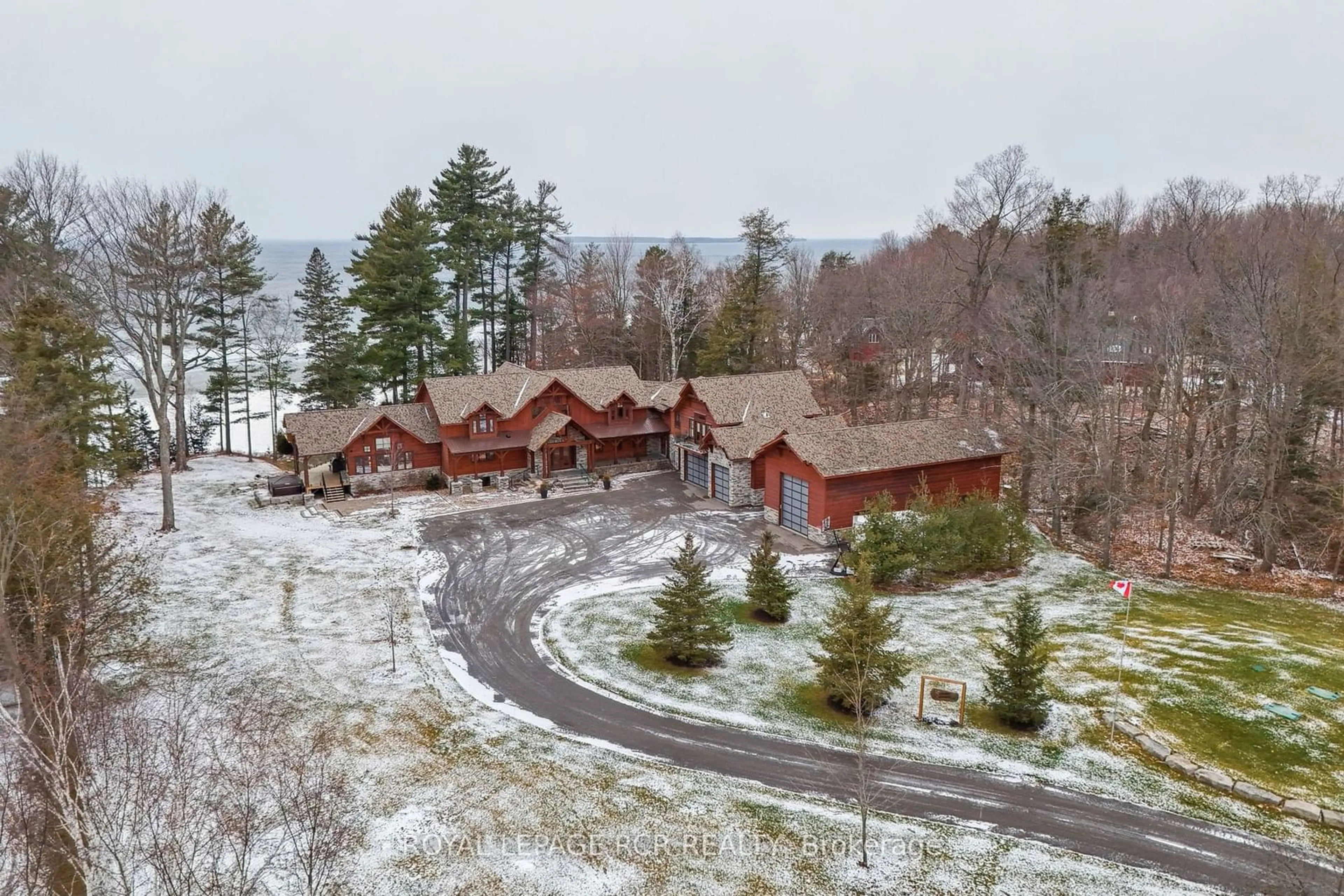 A pic from outside/outdoor area/front of a property/back of a property/a pic from drone, mountain view for 27440 Cedarhurst Beach Rd, Brock Ontario L0K 1A0