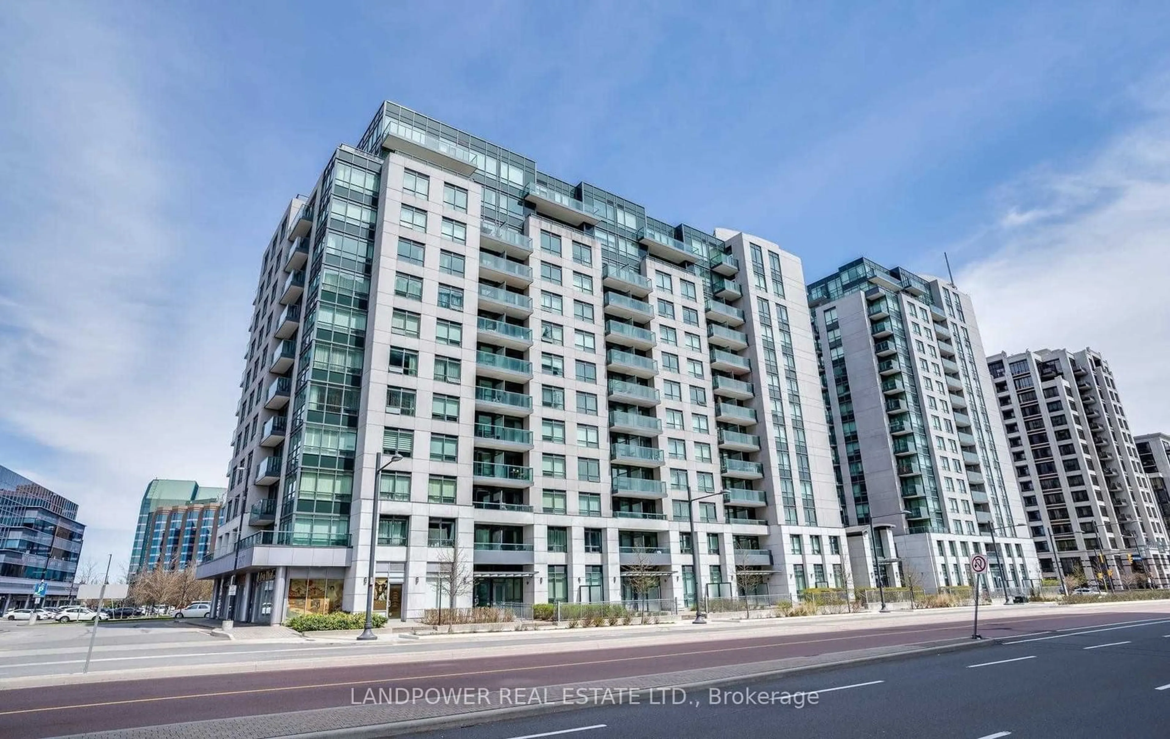 A pic from outside/outdoor area/front of a property/back of a property/a pic from drone, street for 75 South Town Centre Blvd #101, Markham Ontario L6G 0B3