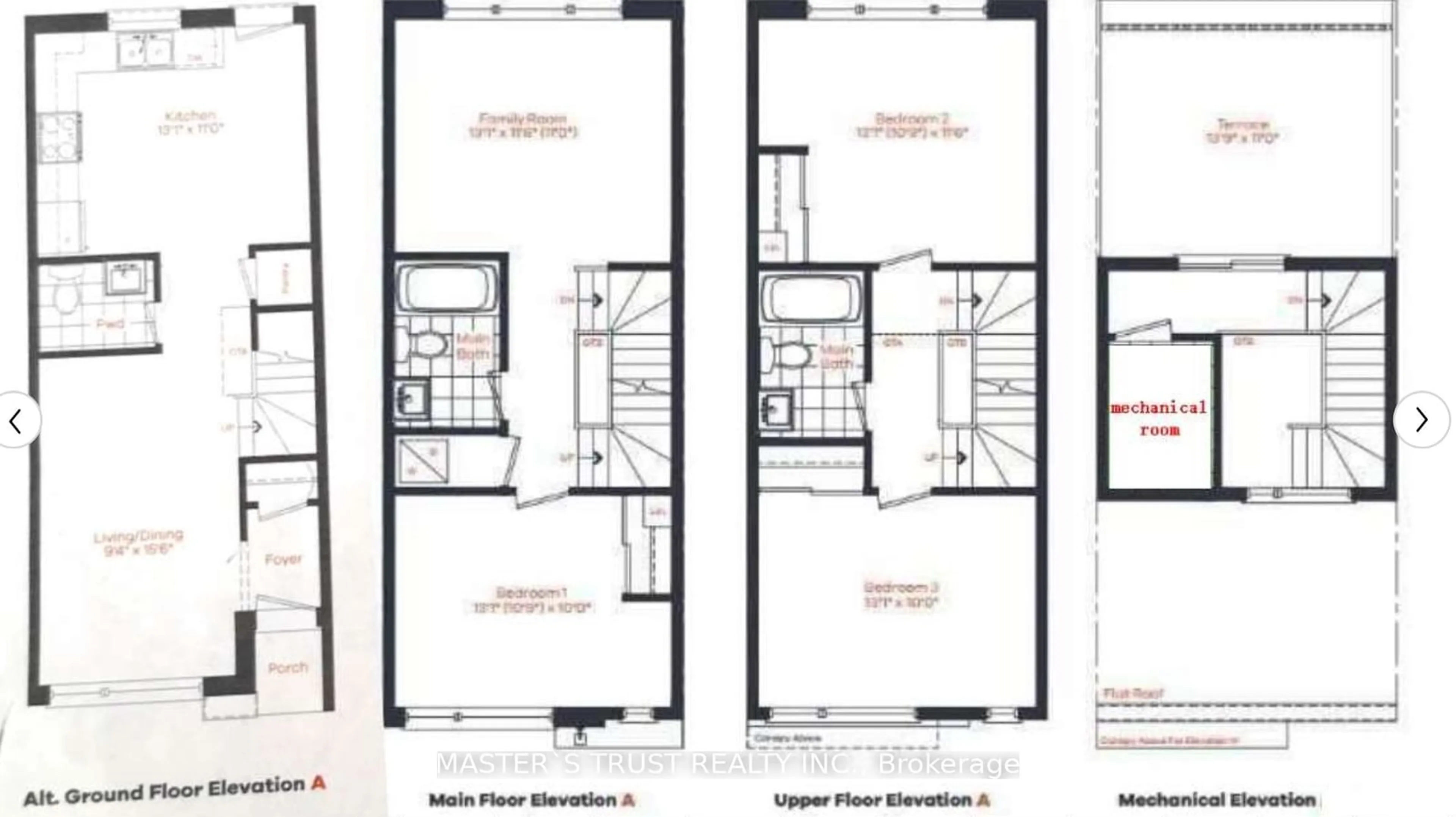 Floor plan for 370 C Red Maple Rd #69, Richmond Hill Ontario L4C 6P5