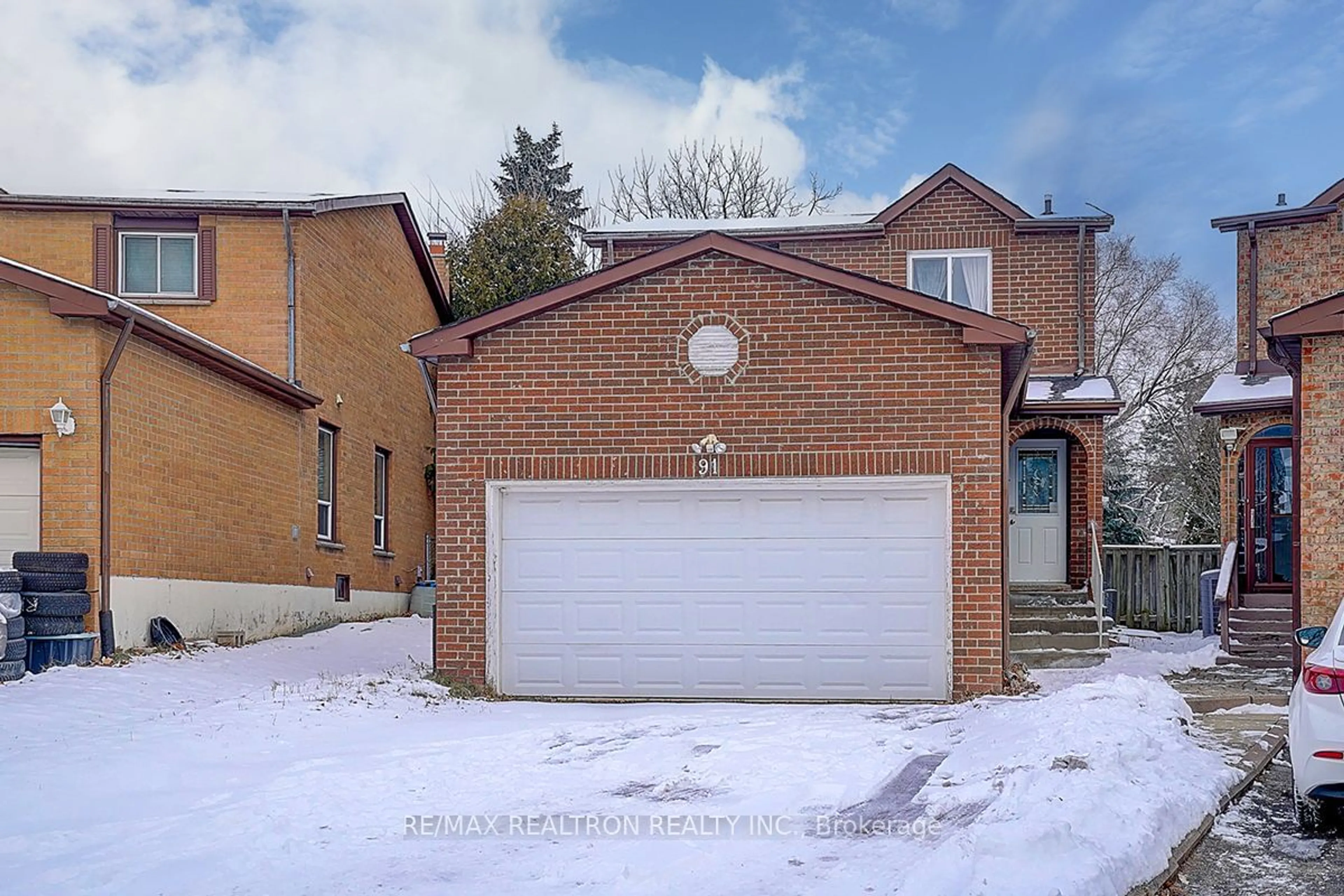 Home with brick exterior material, street for 91 Tangmere Cres, Markham Ontario L3R 6Y7