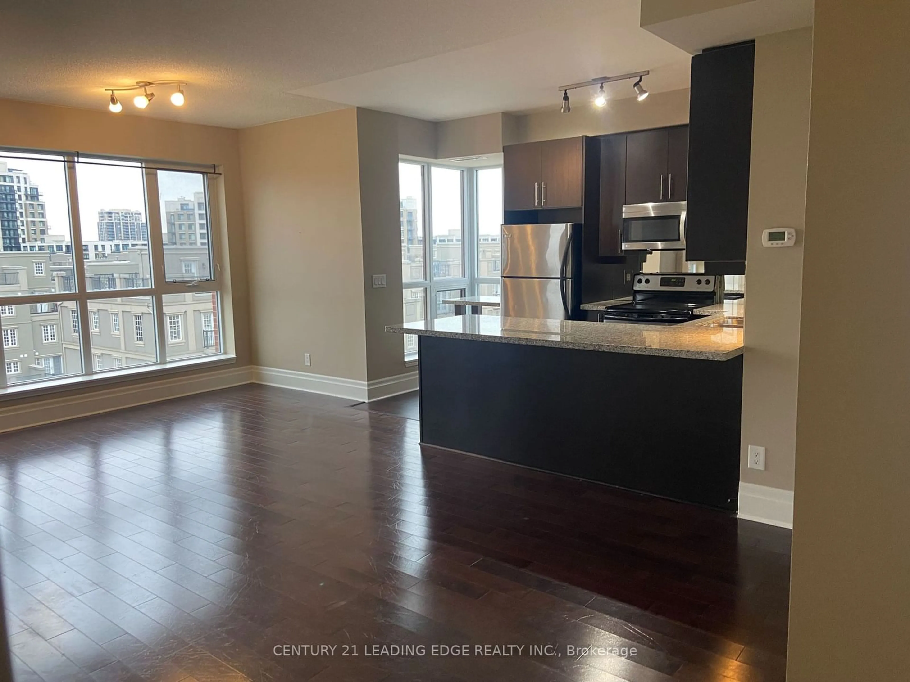 Open concept kitchen, wood/laminate floor for 21 UPPER DUKE Cres #505, Markham Ontario L6G 0B7