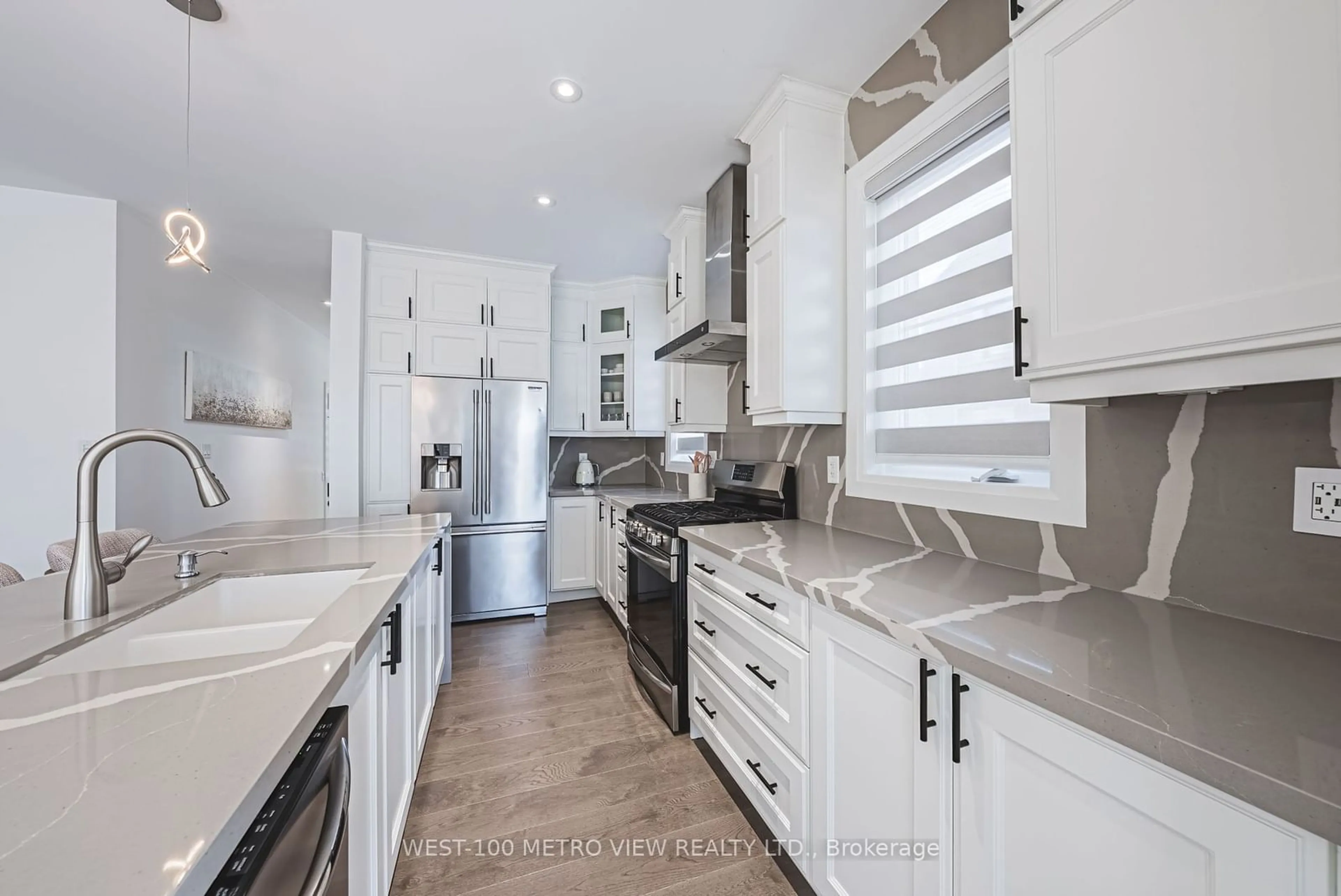 Contemporary kitchen, ceramic/tile floor for 68 Lacrosse Tr, Vaughan Ontario L4H 4S8