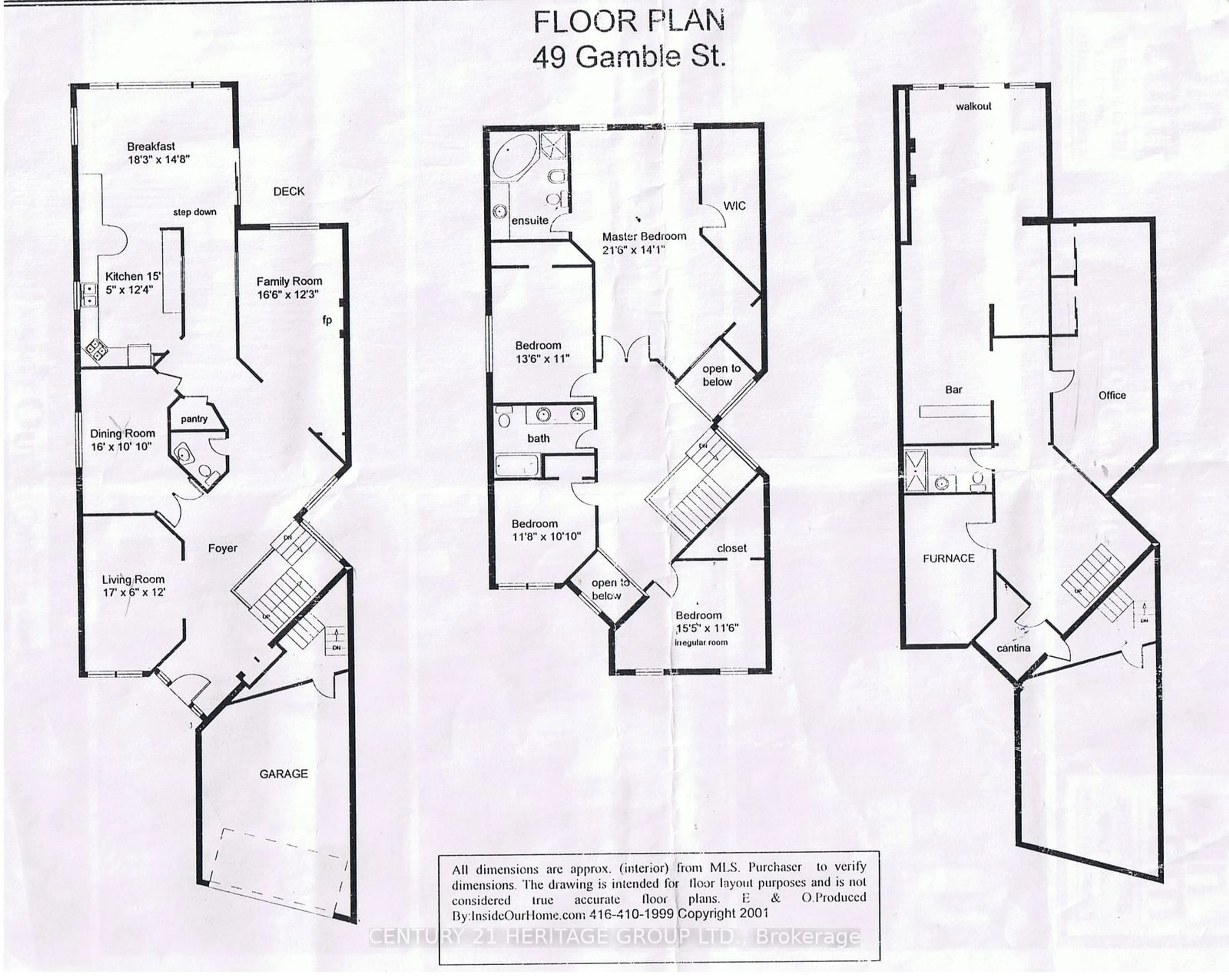 Floor plan for 49 Gamble St, Vaughan Ontario L4L 1R3