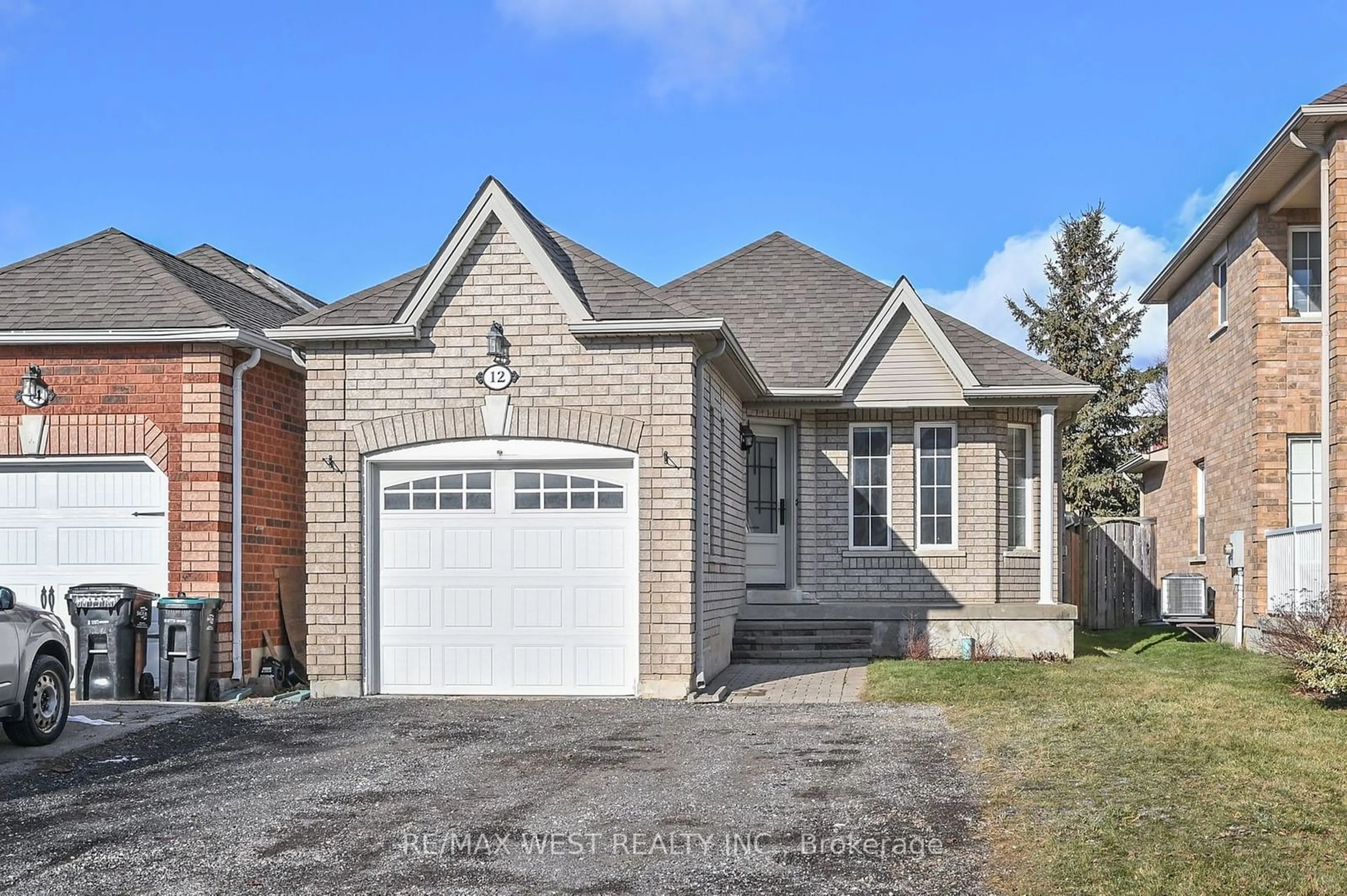 Home with brick exterior material, street for 12 Preston Ave, New Tecumseth Ontario L9R 1Y6