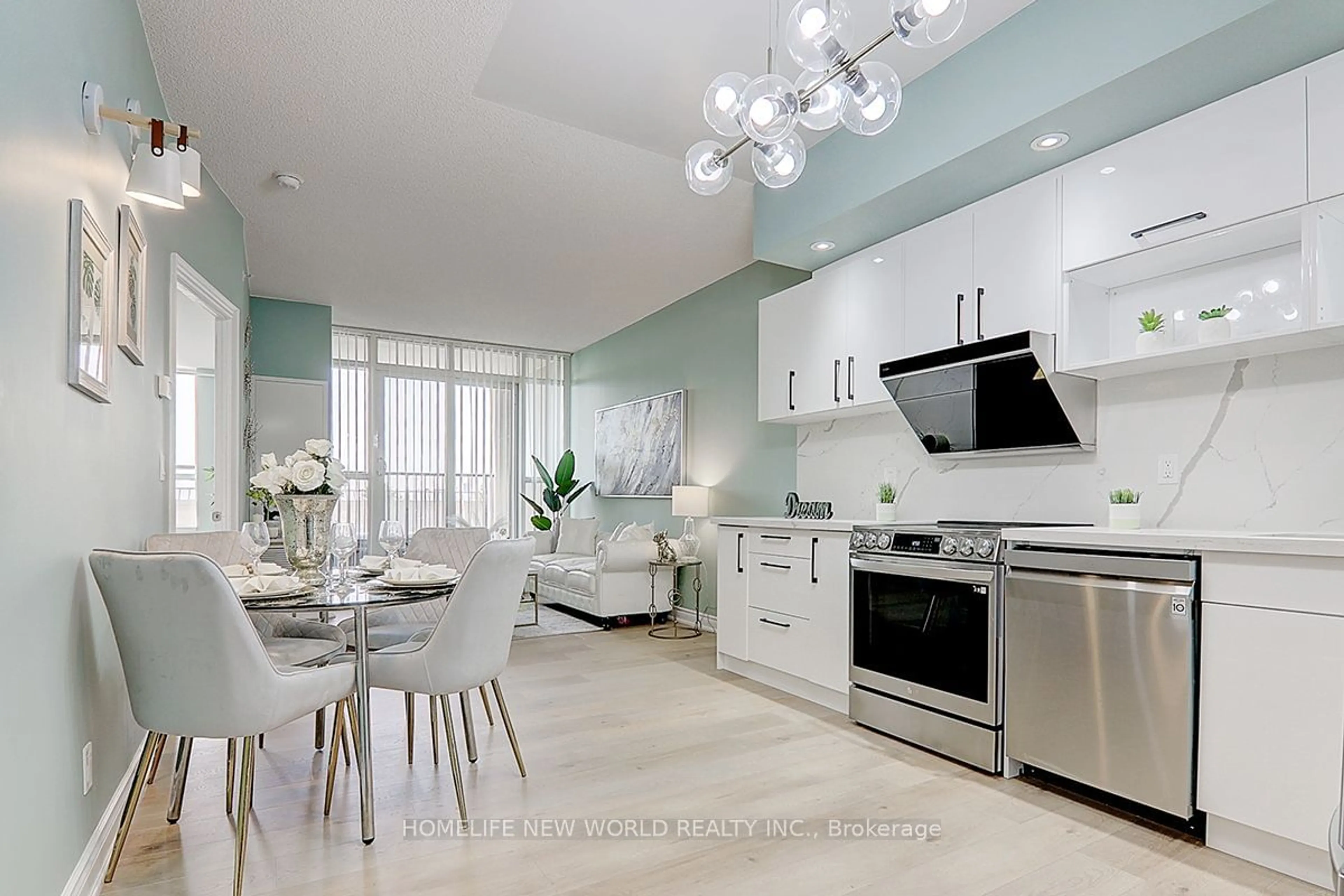 Open concept kitchen, ceramic/tile floor for 89 South Town Centre Blvd #A 305, Markham Ontario L6G 0E8