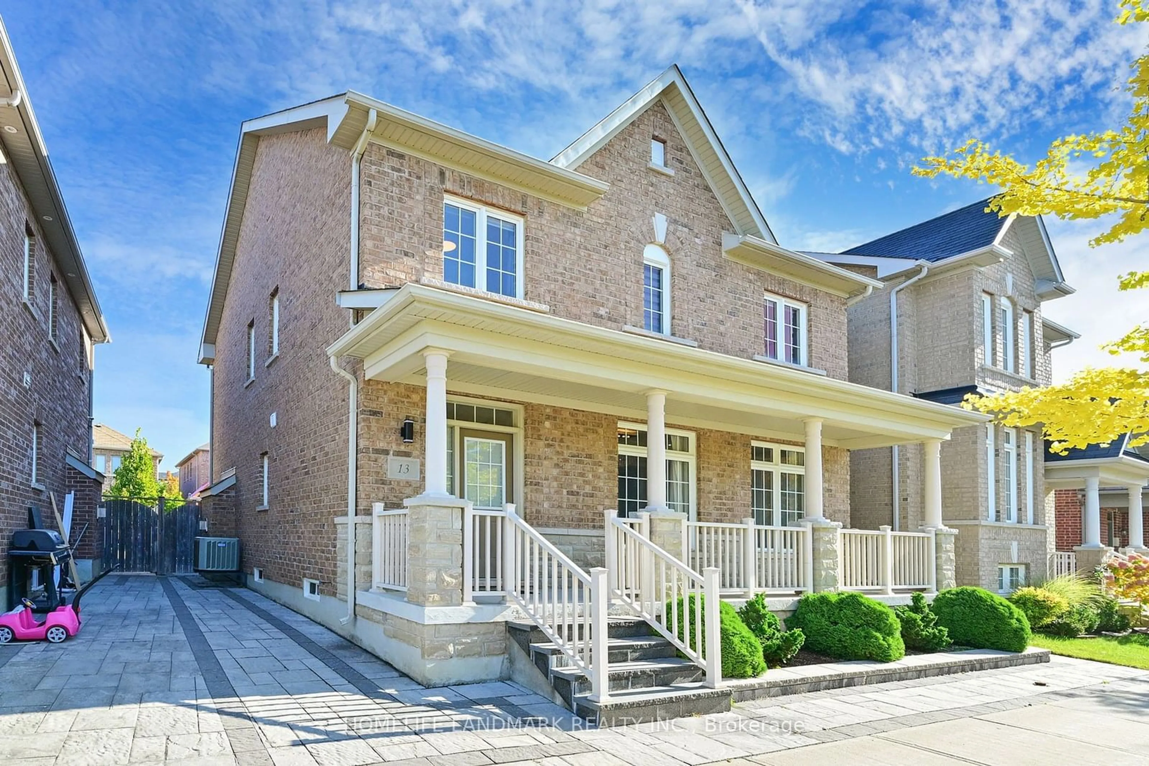 Home with brick exterior material, street for 13 Greenery Rd, Markham Ontario L6B 0V5