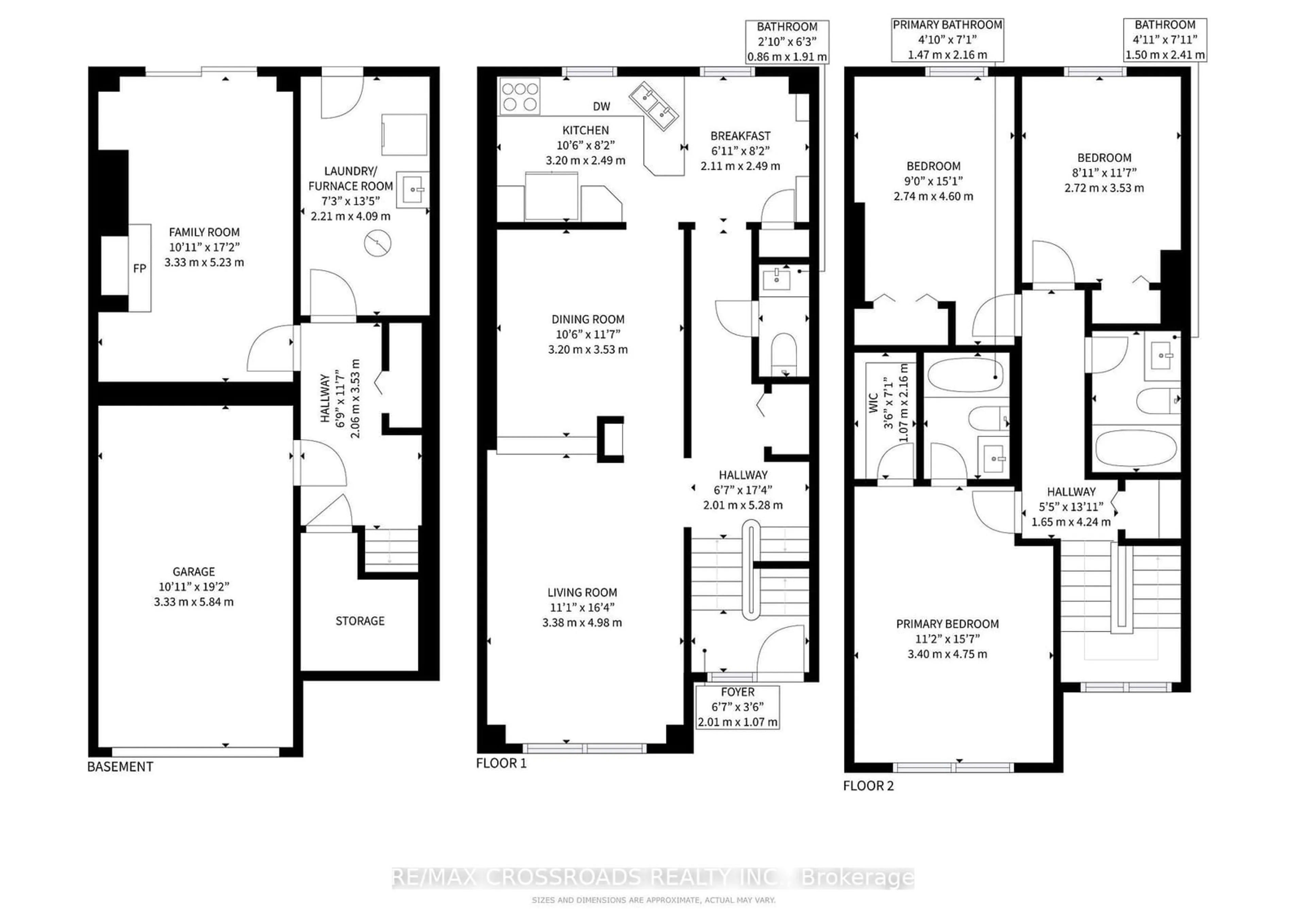 Floor plan for 71 Nottinghill Rd, Markham Ontario L3T 4Y3