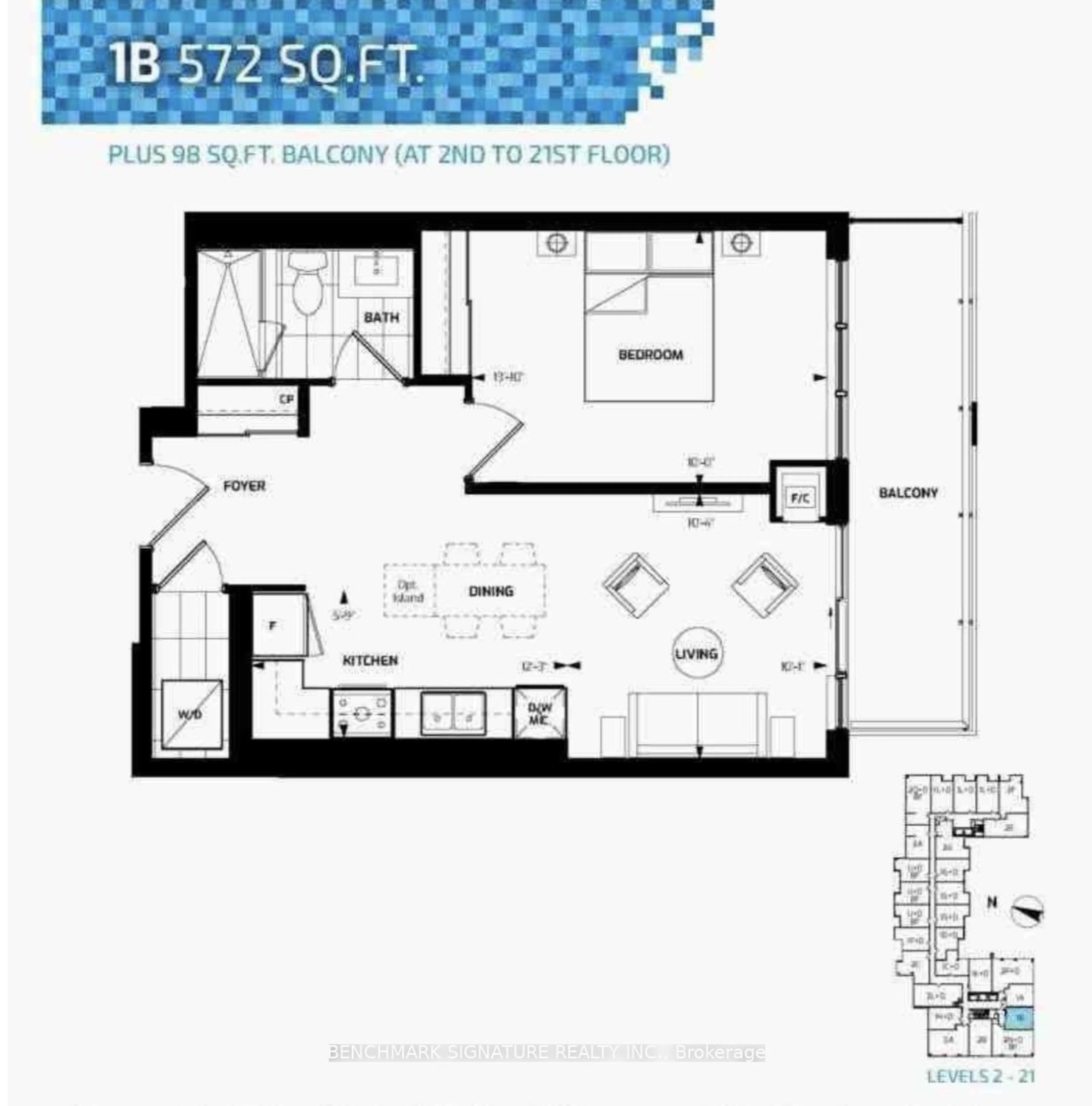 Floor plan for 38 Water Walk Dr #1203, Markham Ontario L3R 6M8