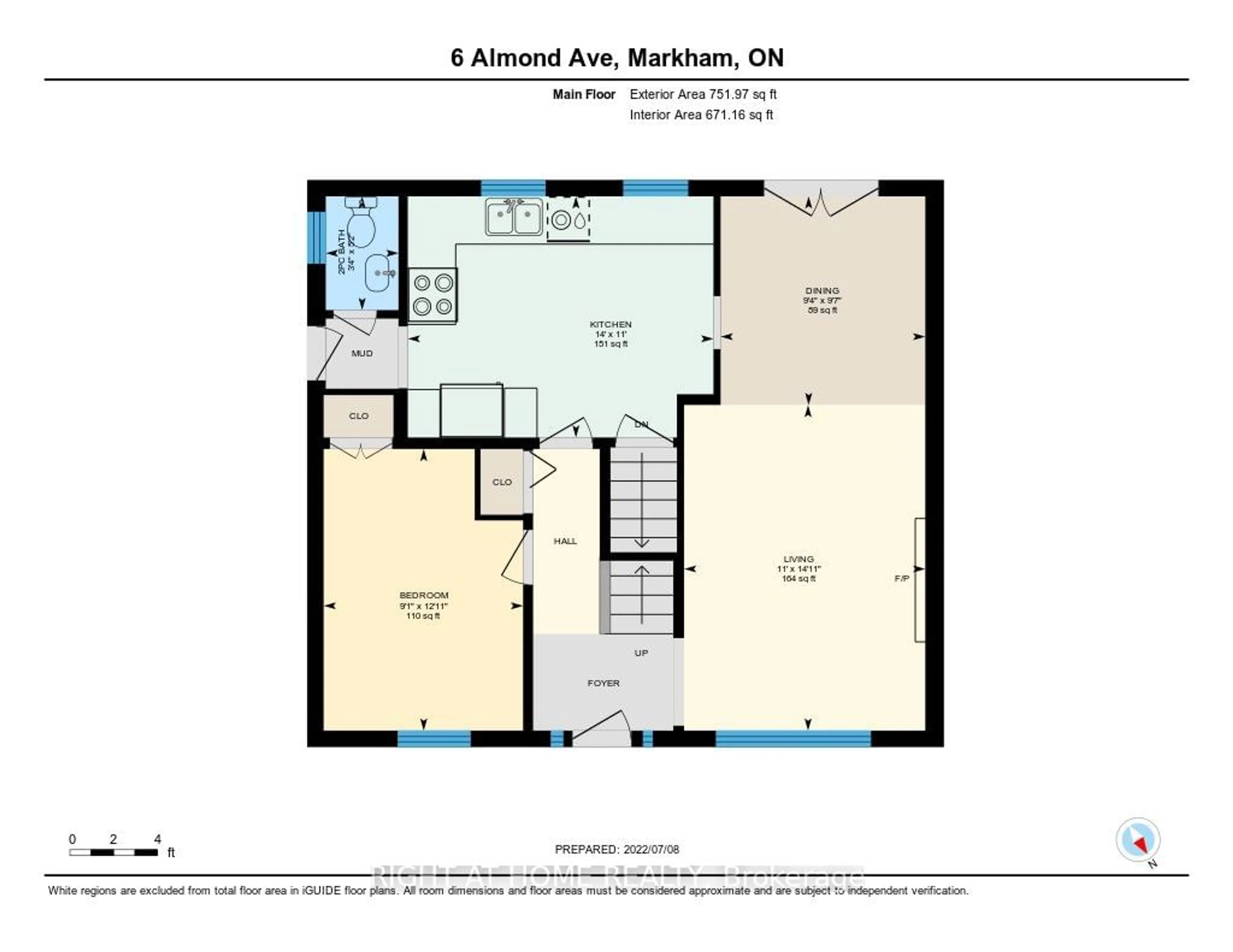 Floor plan for 6 Almond Ave, Markham Ontario L3T 1L1