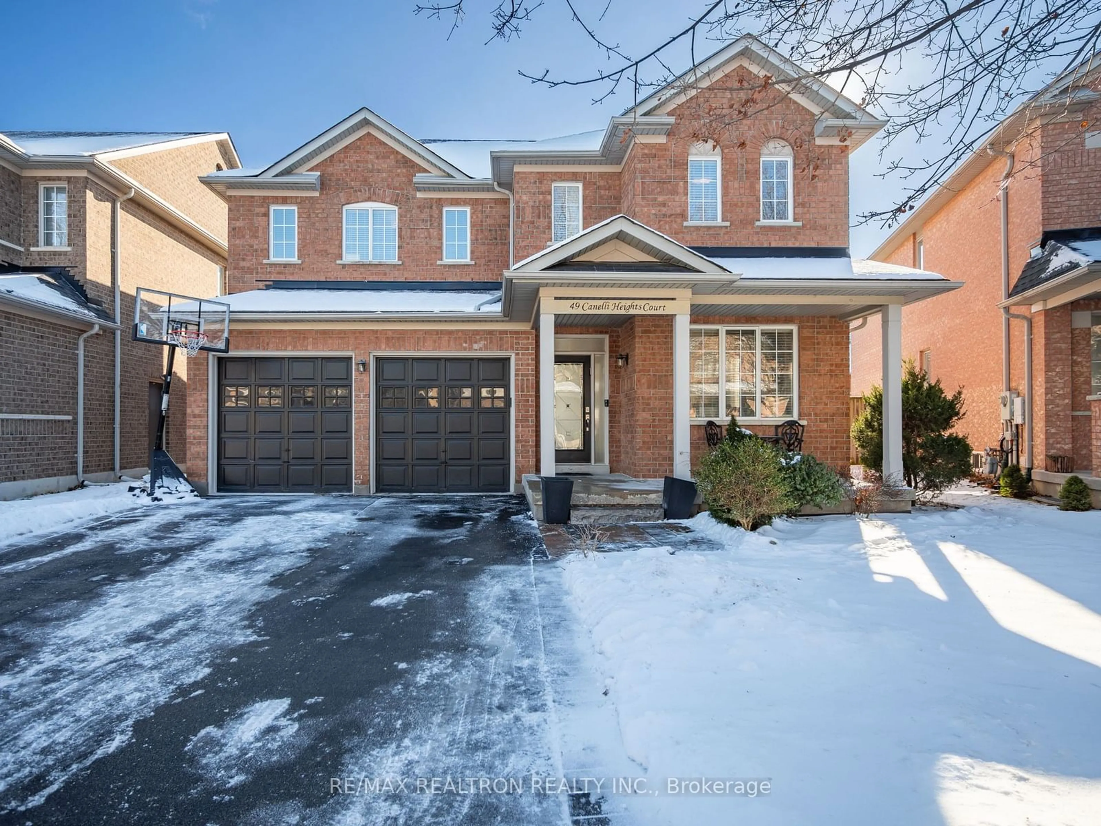 Home with brick exterior material, street for 49 CANELLI HEIGHTS Crt, Vaughan Ontario L4J 8V5