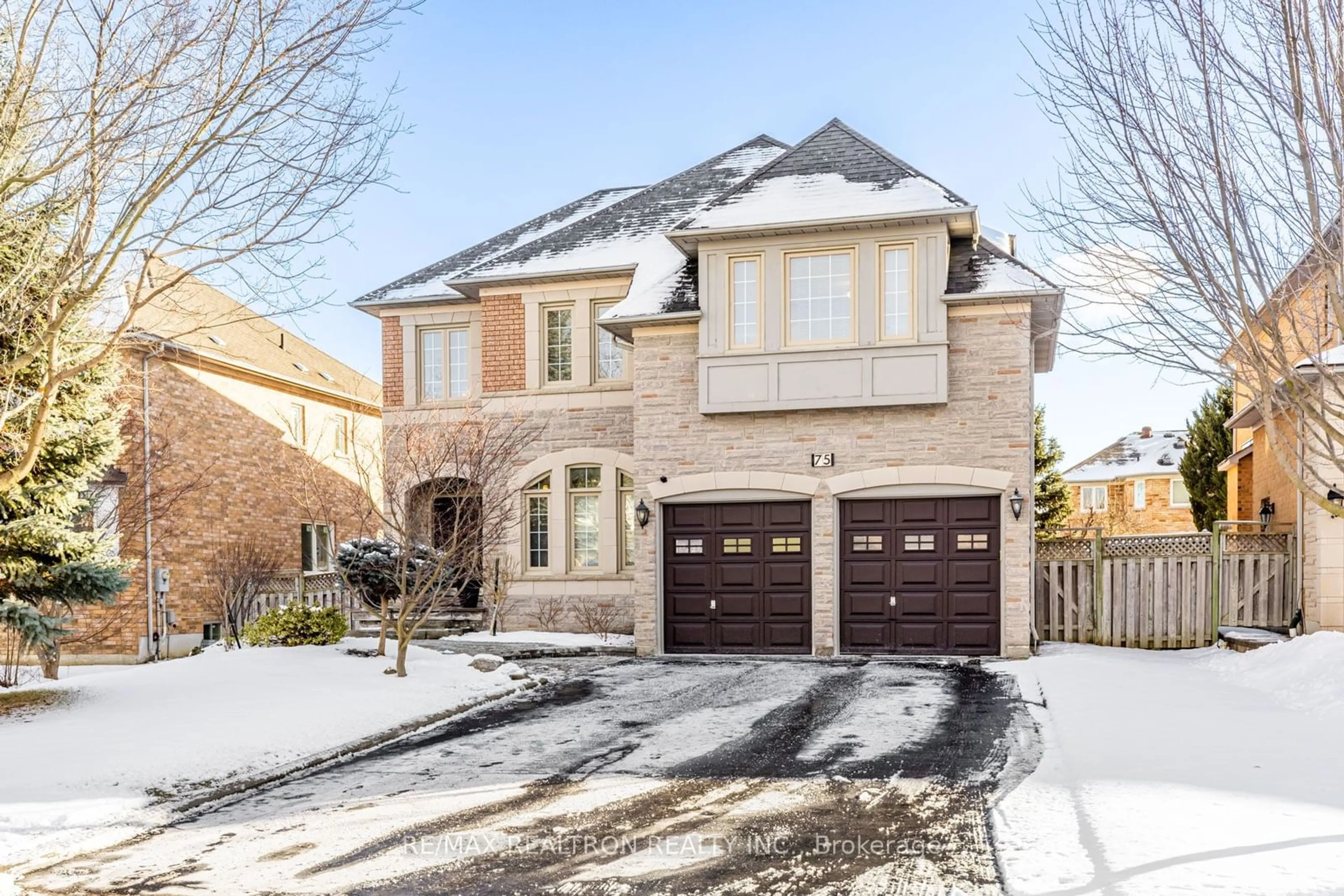 Home with brick exterior material, street for 75 Wild Orchid Cres, Markham Ontario L6C 1V6