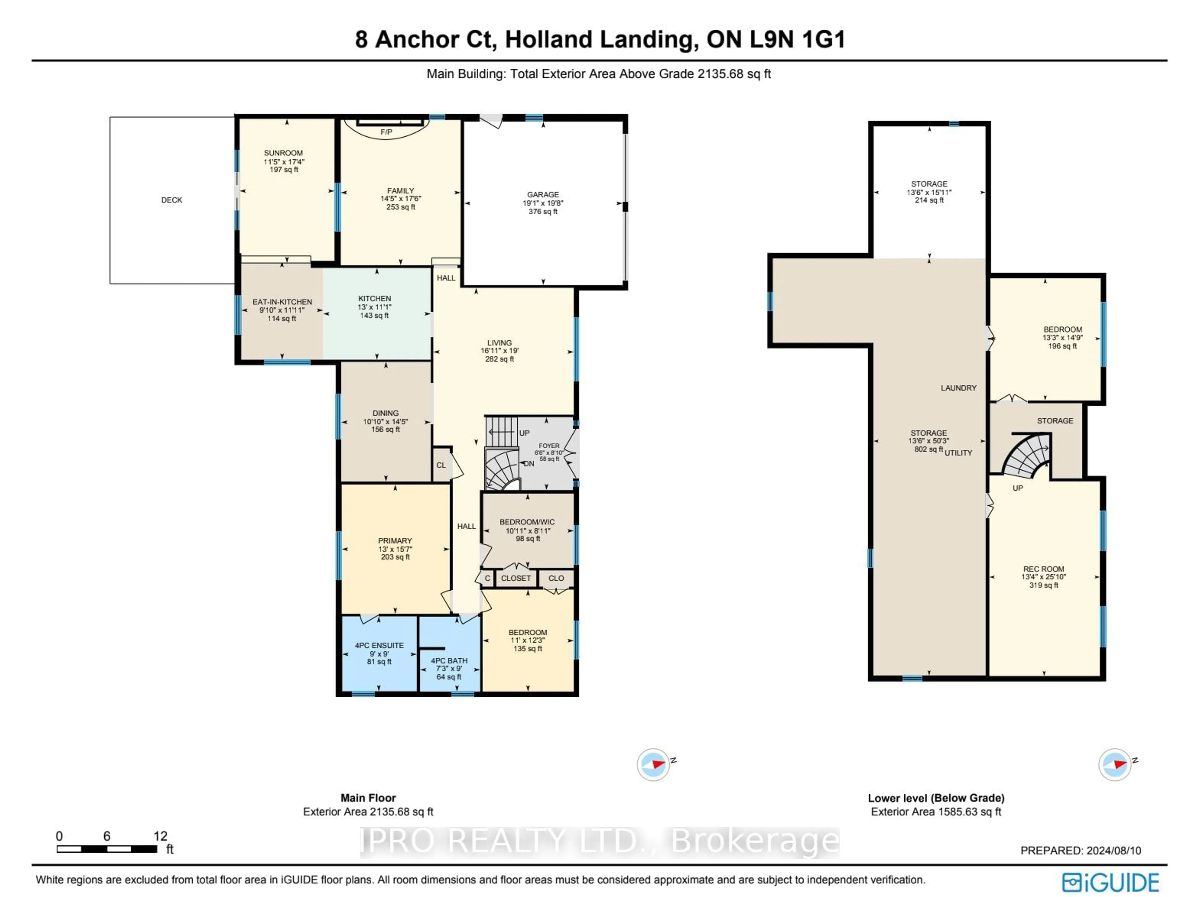 Floor plan for 8 Anchor Crt, East Gwillimbury Ontario L9N 1G1