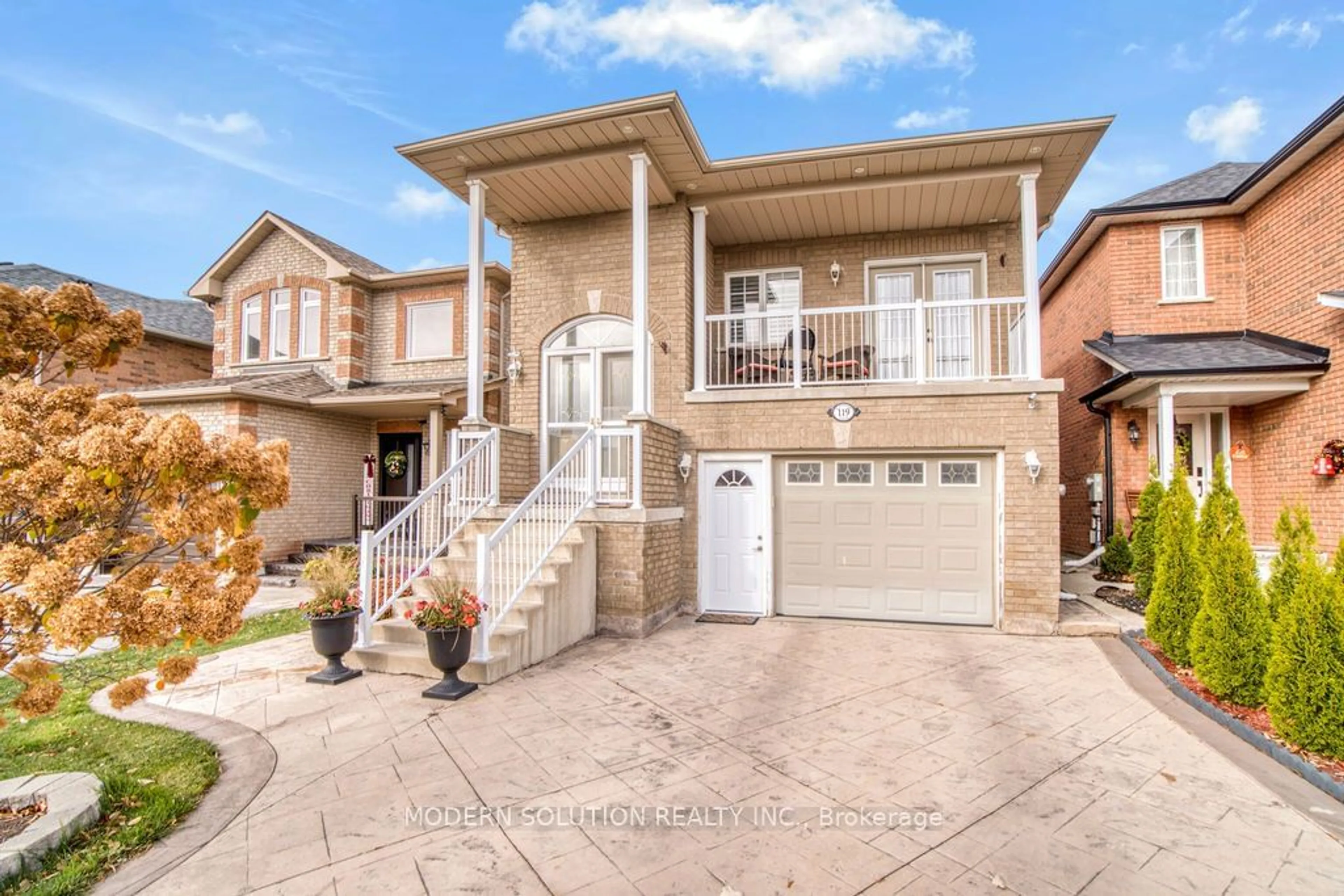 Home with brick exterior material, street for 119 Blackthorn Dr, Vaughan Ontario L6A 3N2