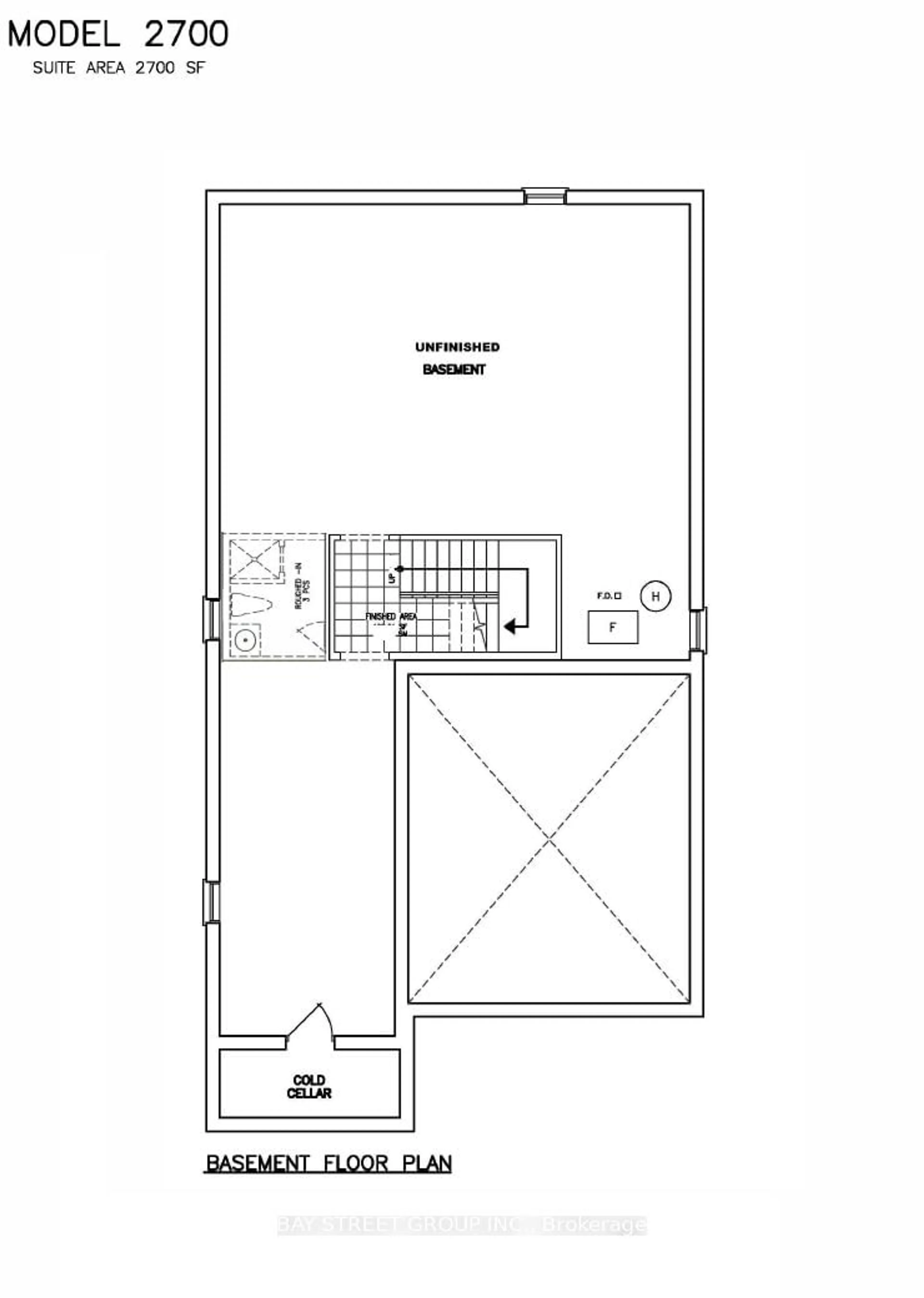 Floor plan for Lot 52B La Reine St, Richmond Hill Ontario L4E 2Y9