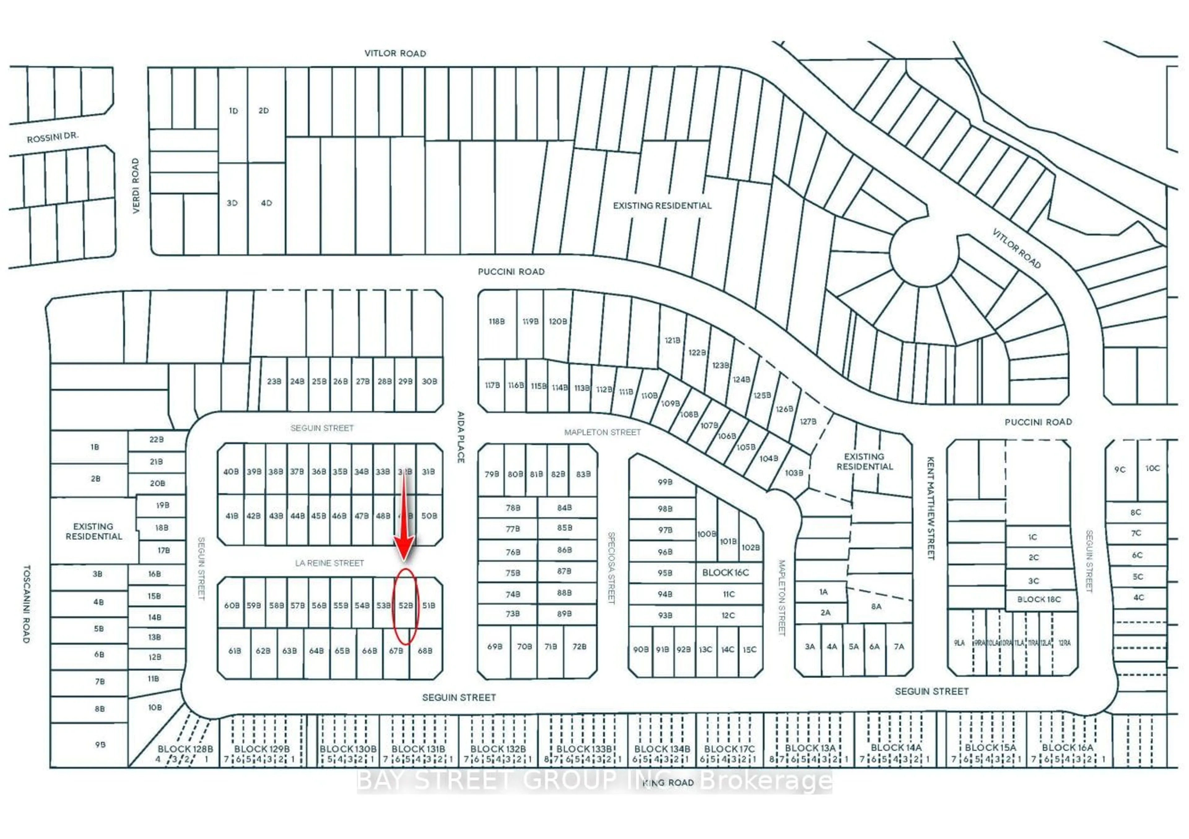 Picture of a map for Lot 52B La Reine St, Richmond Hill Ontario L4E 2Y9