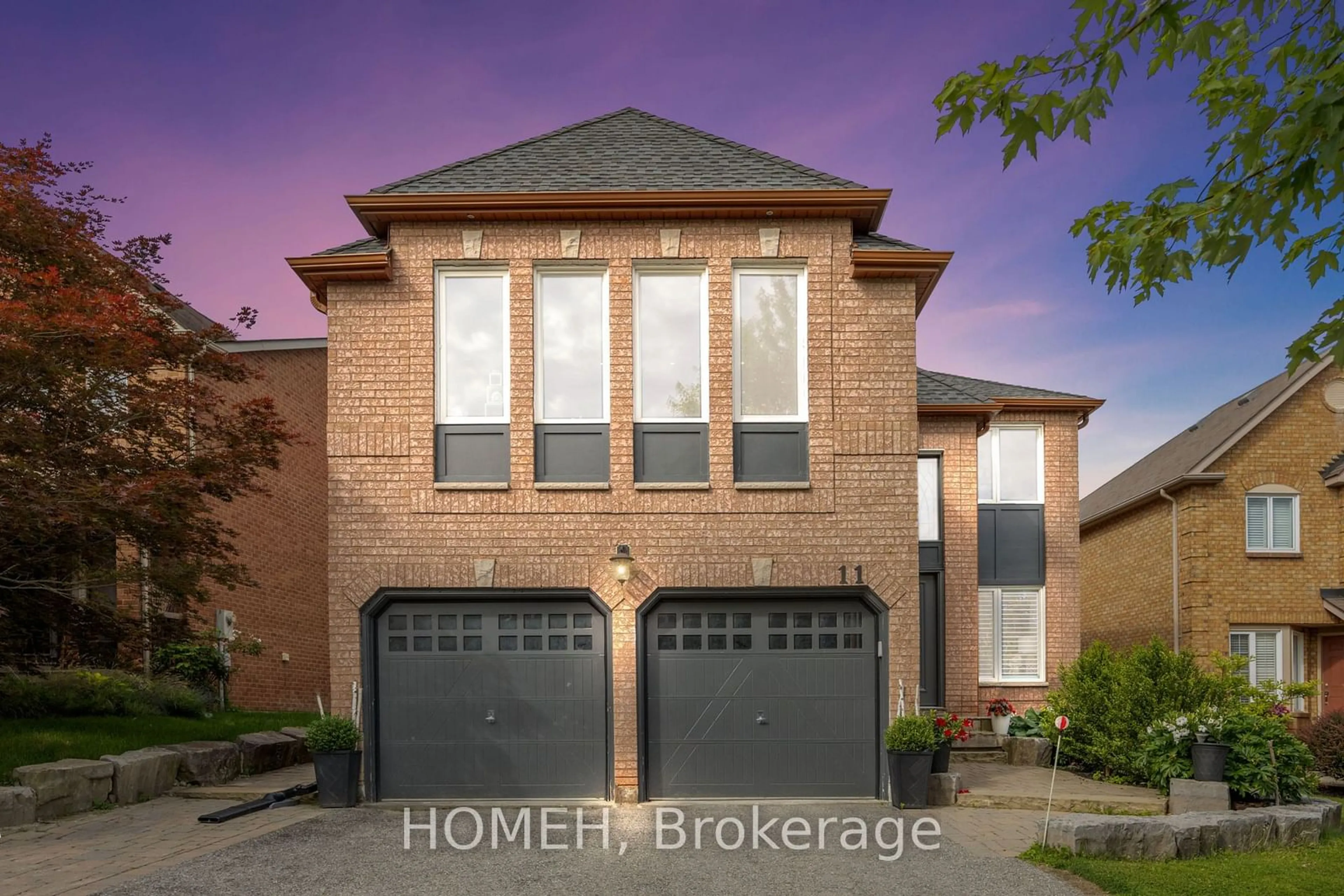 Home with brick exterior material, street for 11 Bonny Meadows Dr, Aurora Ontario L4G 6M6