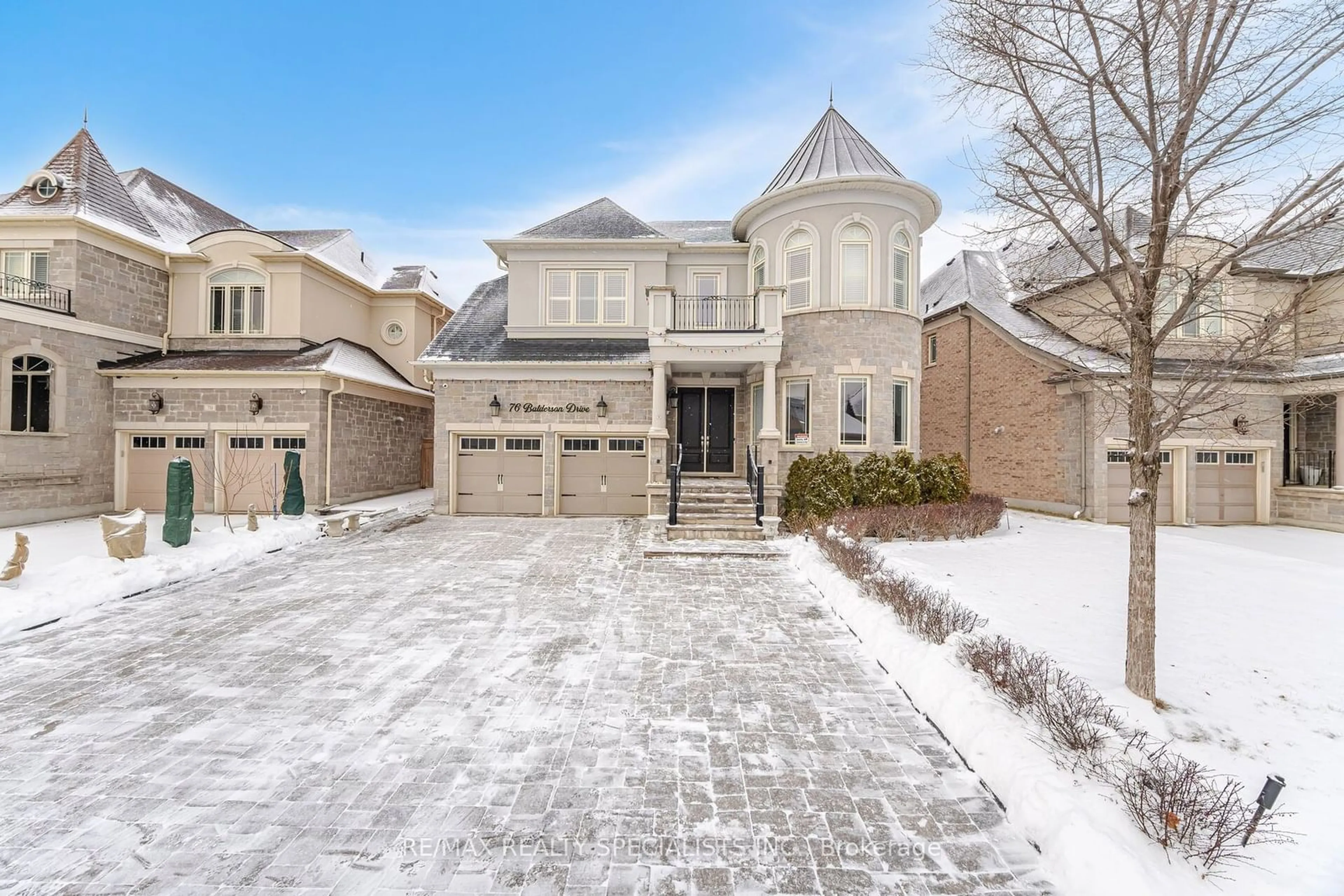 Home with brick exterior material, street for 76 Balderson Dr, Vaughan Ontario L4H 4A3