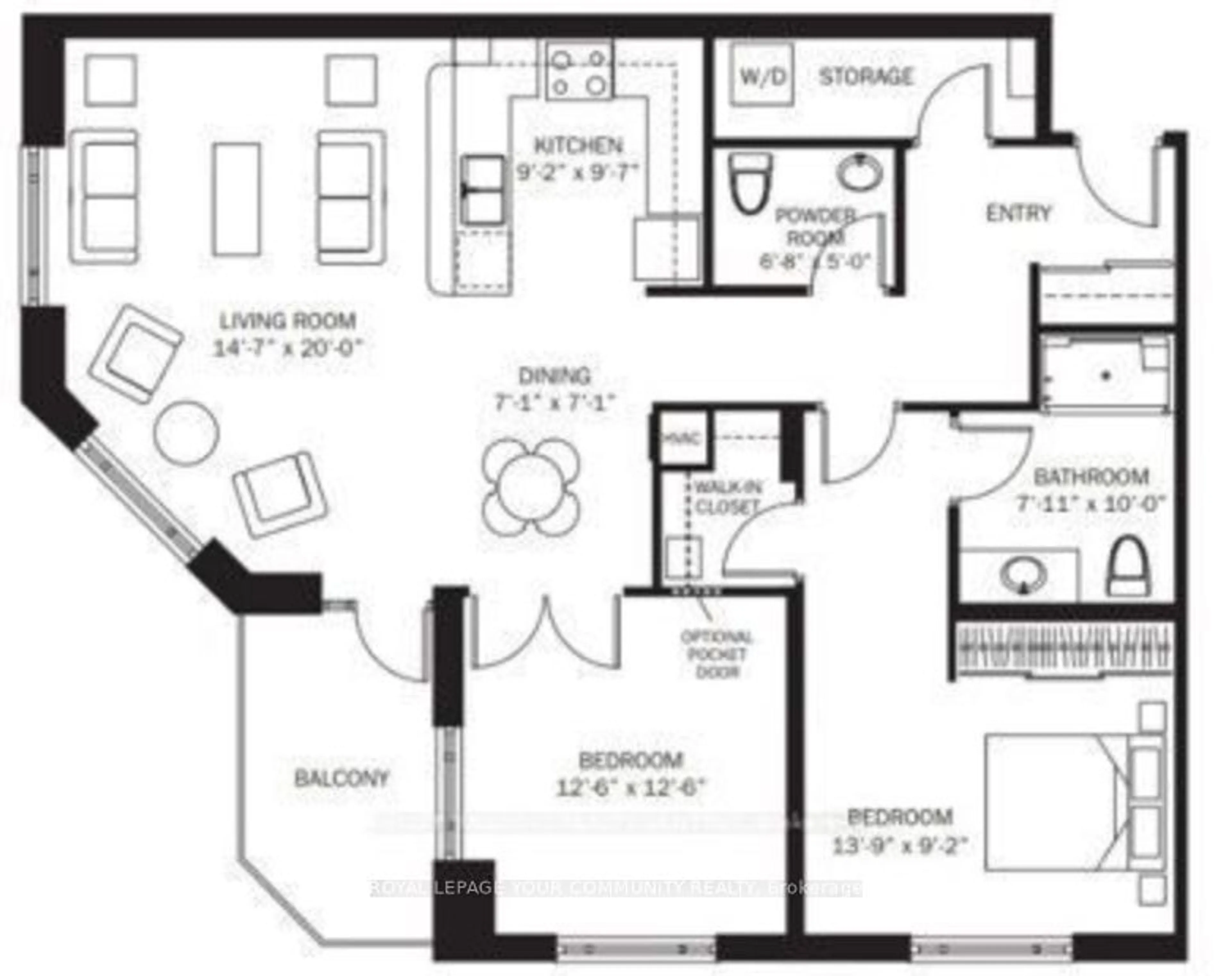 Floor plan for 400 William Graham Dr #203, Aurora Ontario L4G 1L7