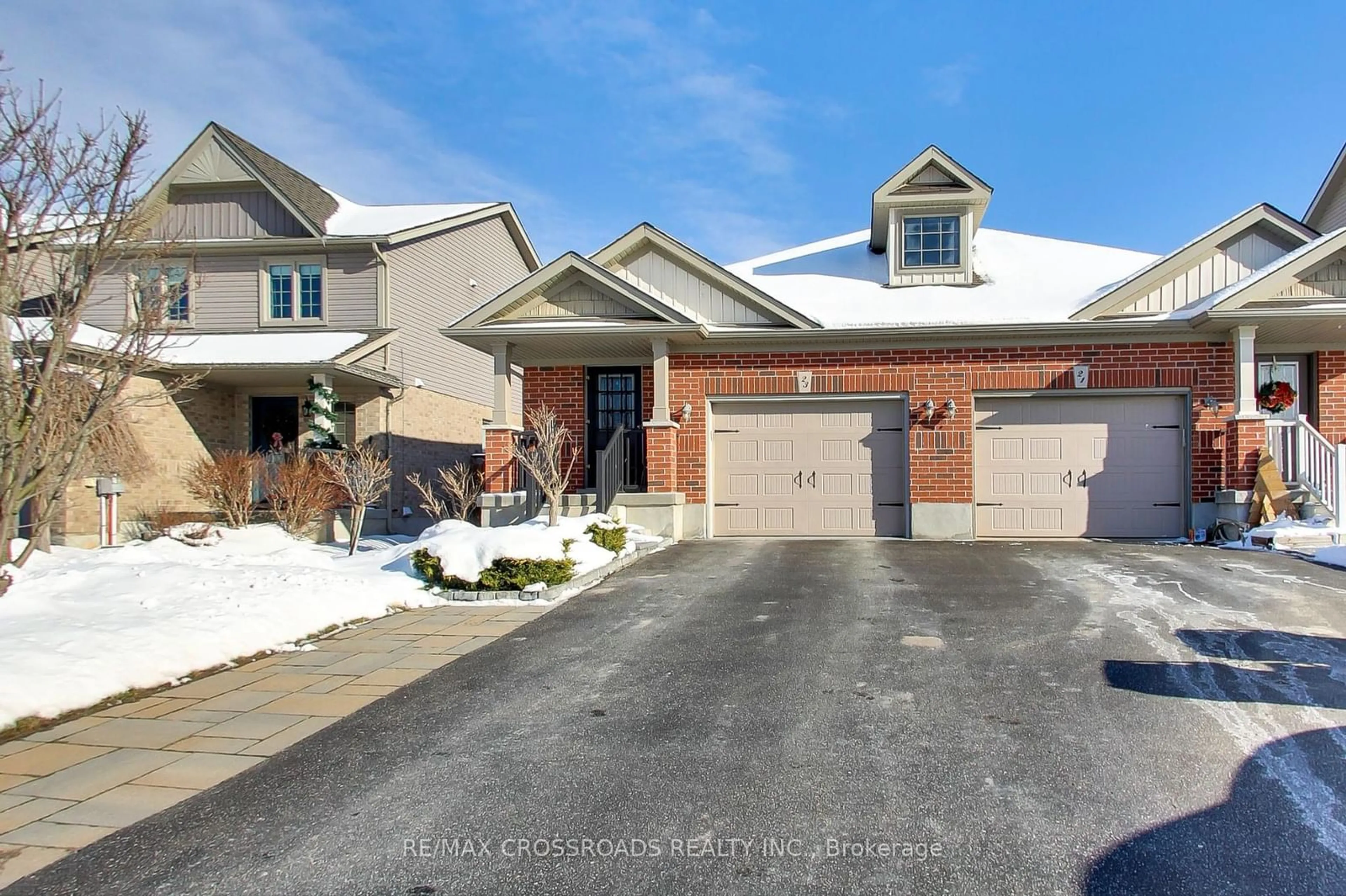 Home with brick exterior material, street for 23 Banting Cres, Essa Ontario L0M 1B6