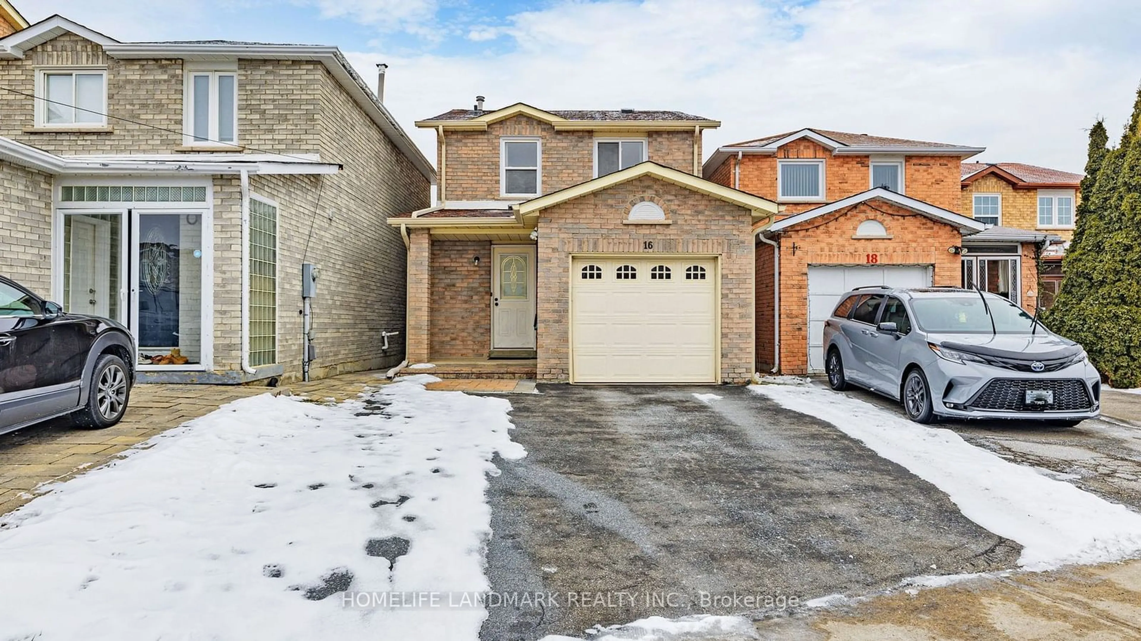 Home with brick exterior material, street for 16 James Edward Dr, Markham Ontario L3S 1Y8