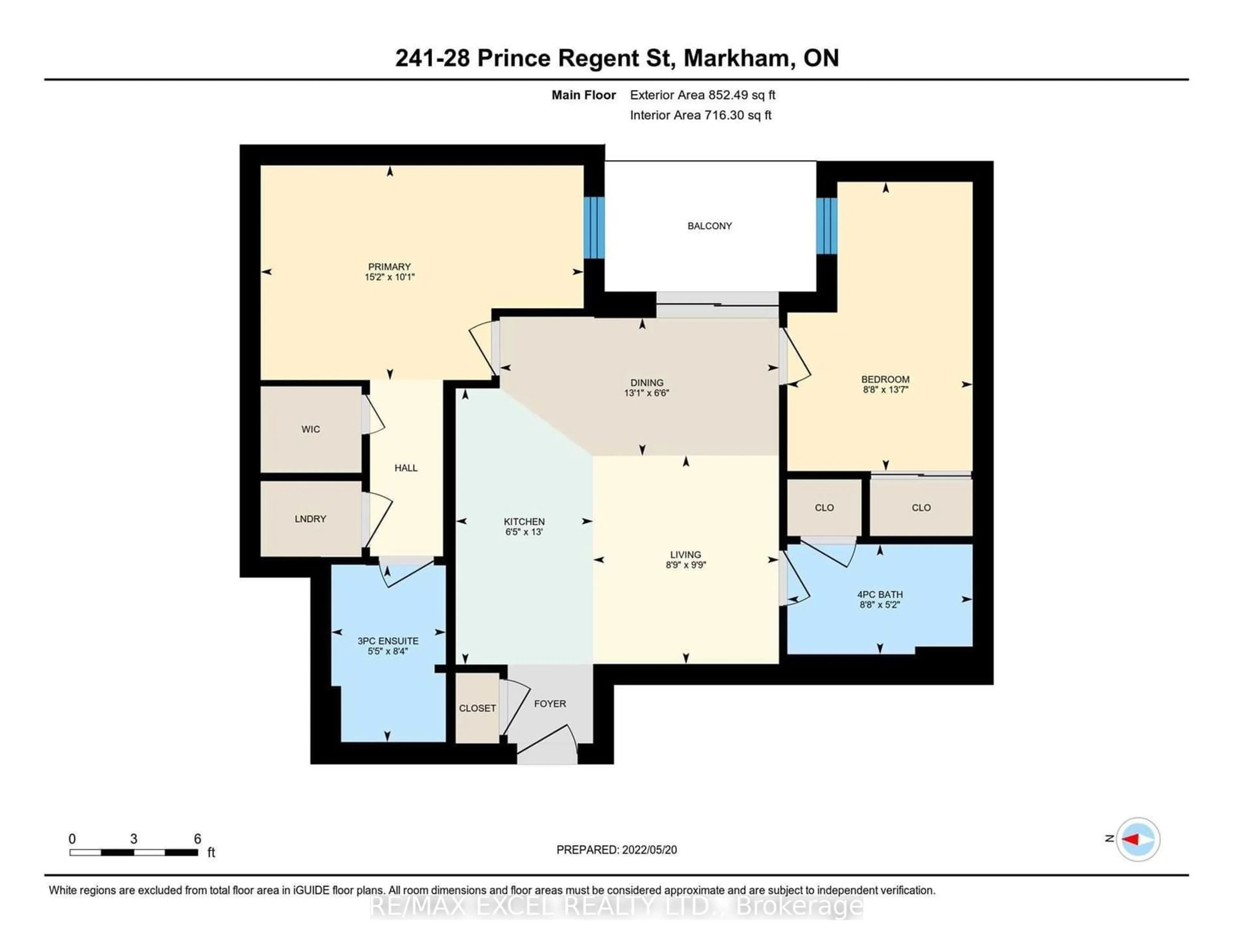 Floor plan for 28 Prince Regent St #241, Markham Ontario L6C 0V5