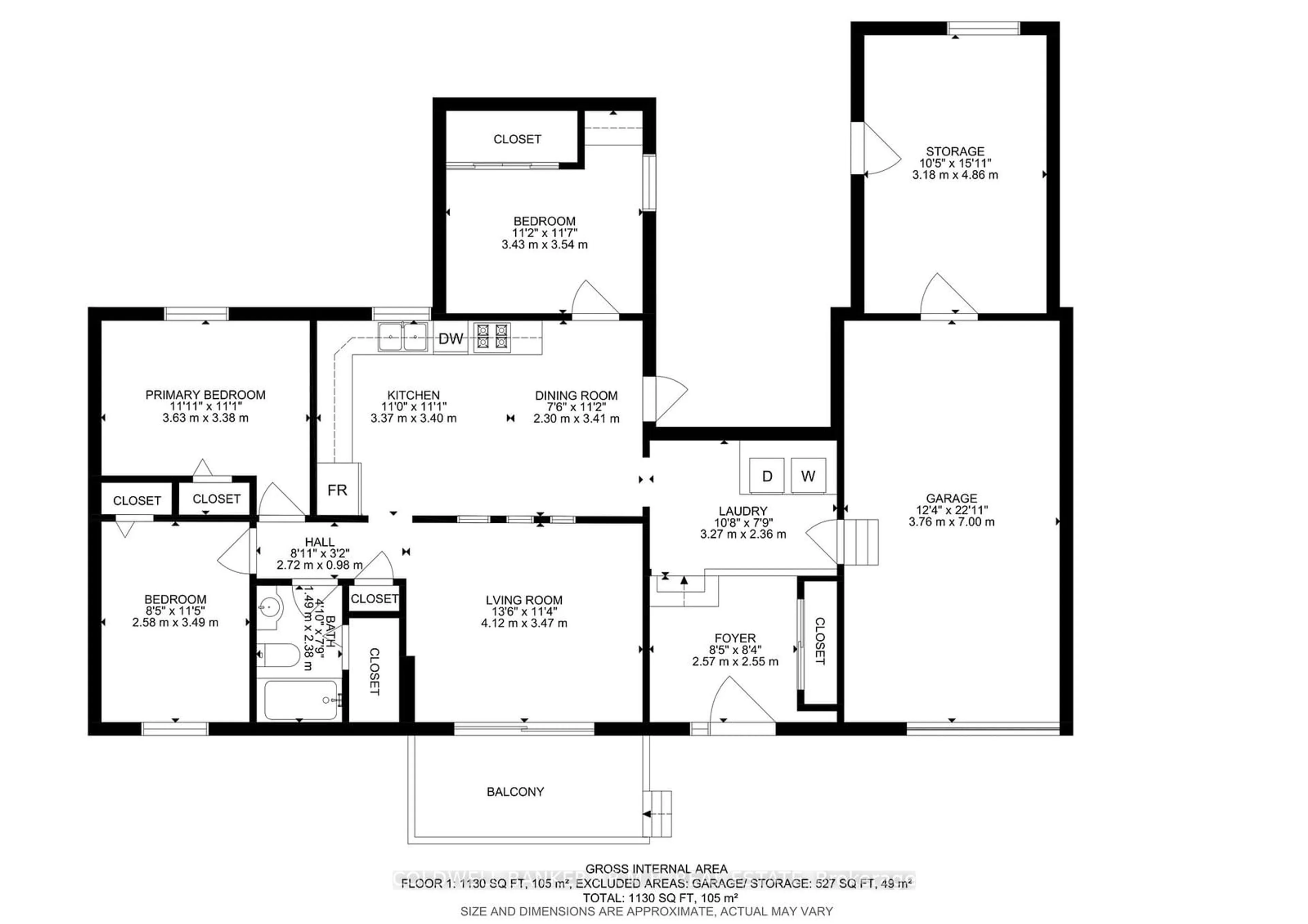 Floor plan for 15 Hazel St, Brock Ontario L0K 1A0