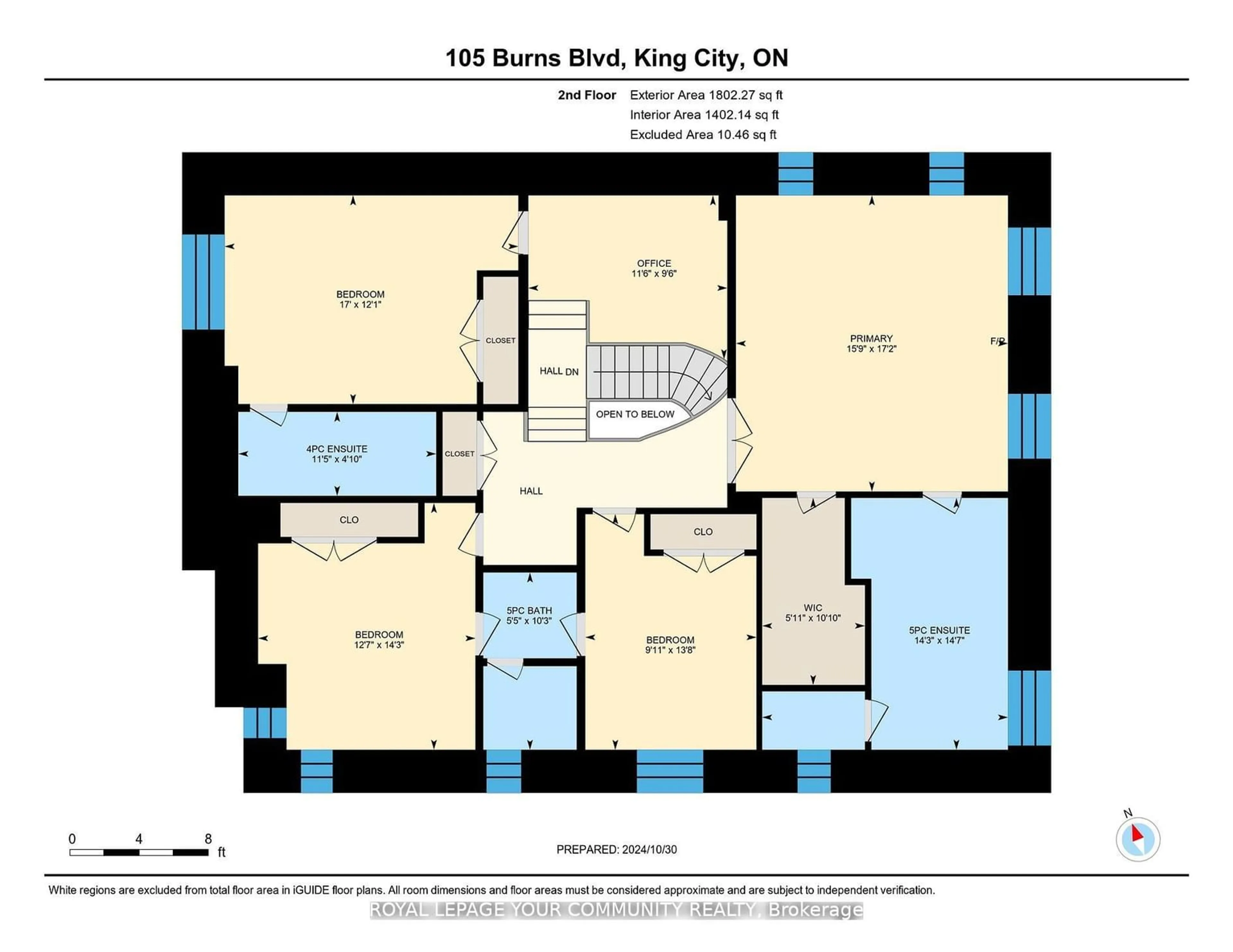 Floor plan for 105 Burns Blvd, King Ontario L7B 0M5