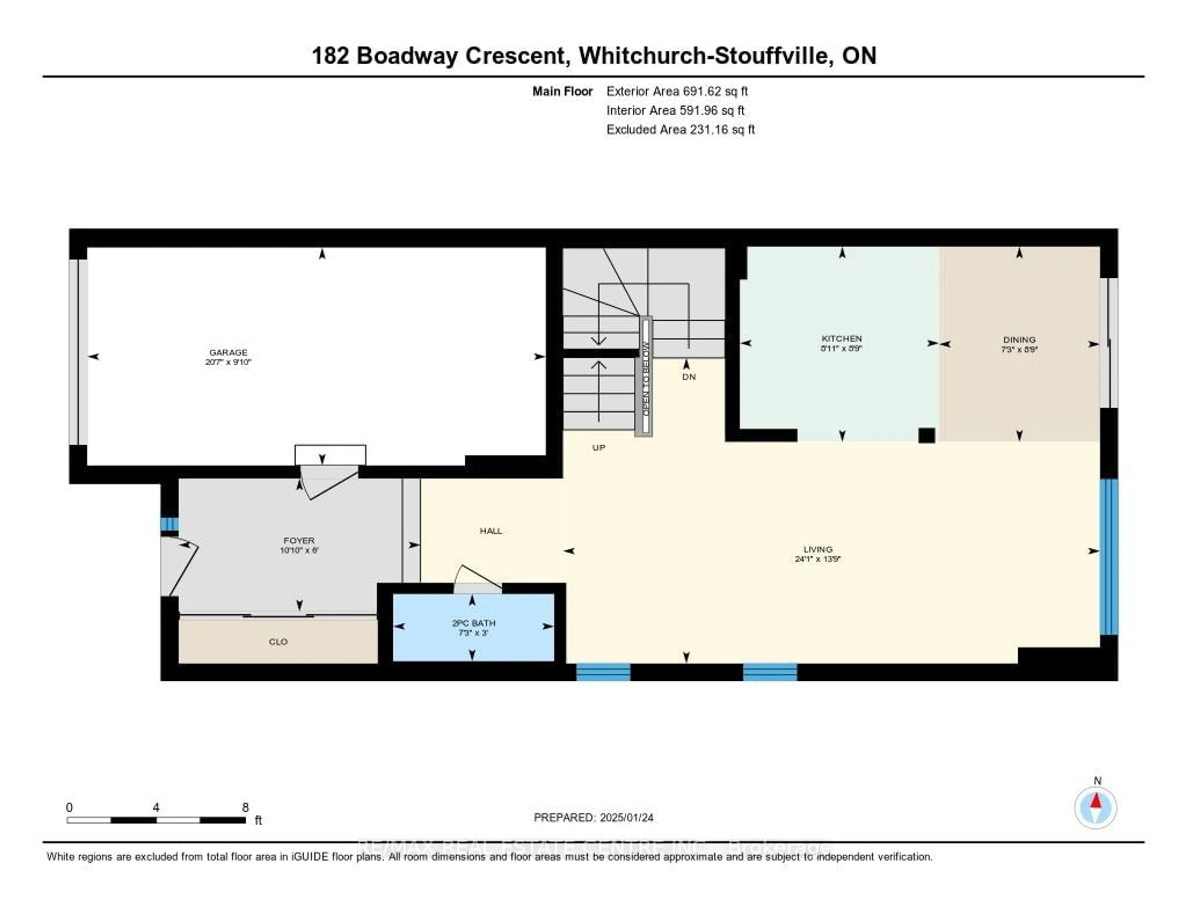 Floor plan for 182 Boadway Cres, Whitchurch-Stouffville Ontario L4A 1Y5