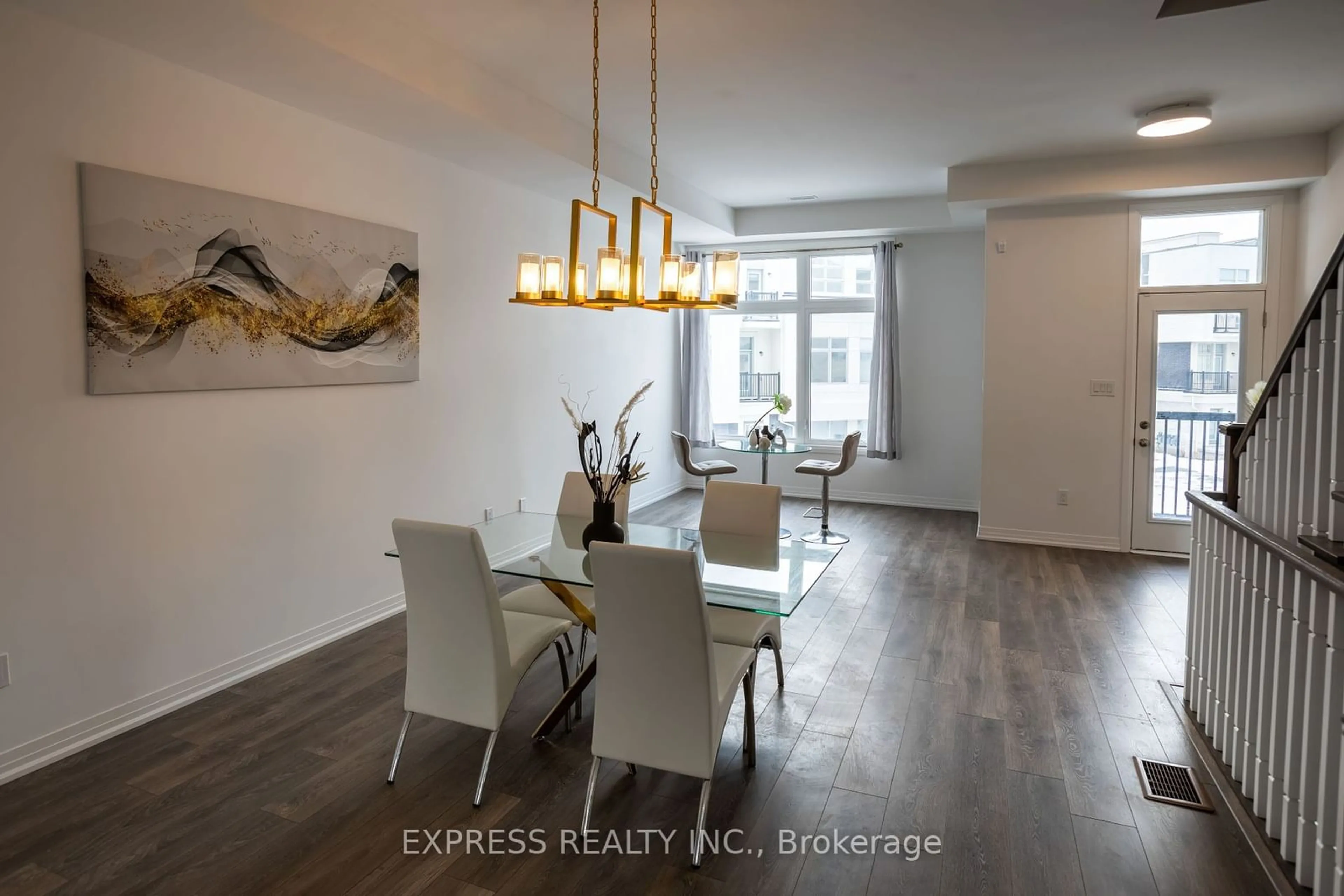 Dining room, wood/laminate floor for 24 Alan Francis Lane, Markham Ontario L6C 2V6