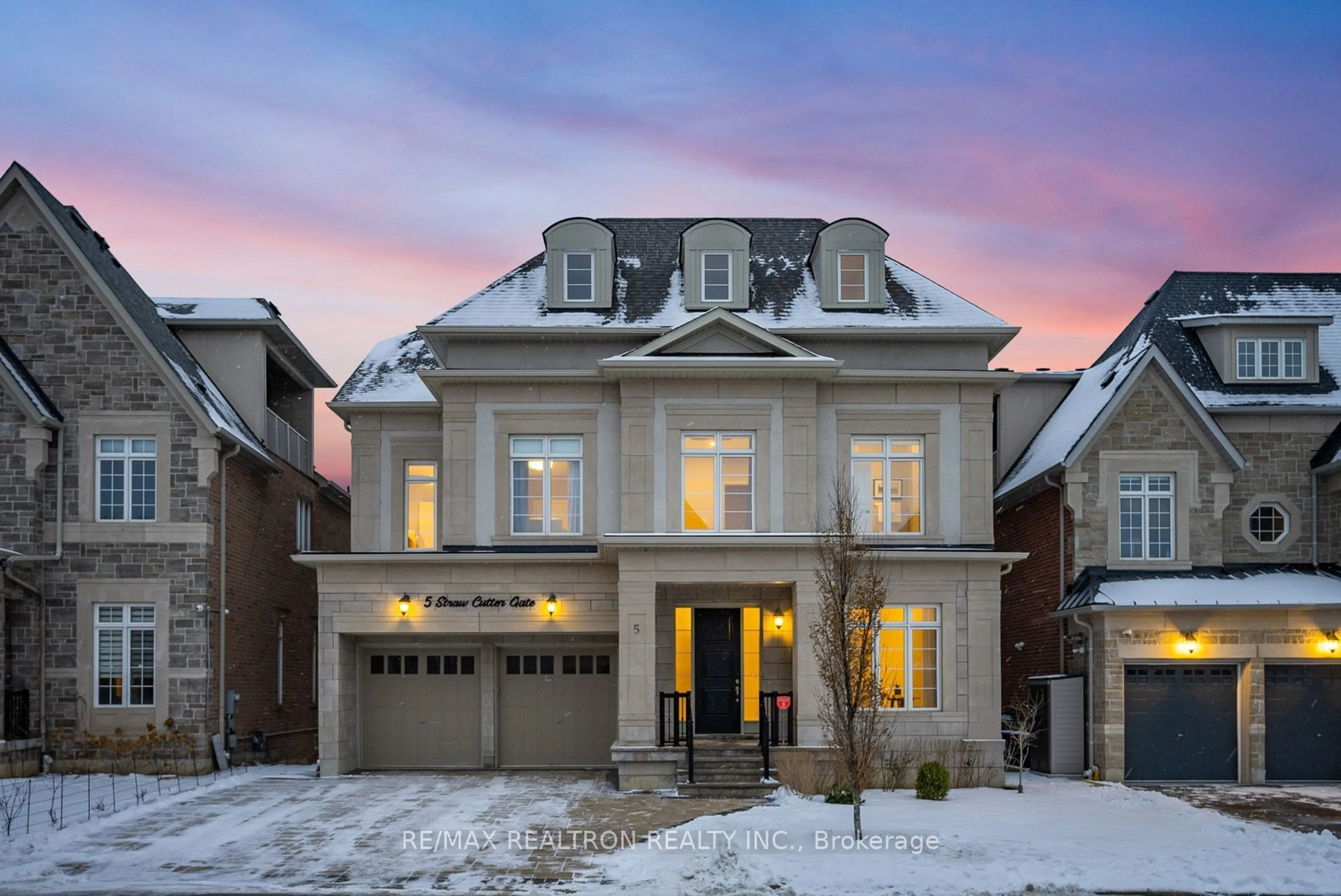 Home with brick exterior material, street for 5 Straw Cutter Gate, Vaughan Ontario L6A 4Y5