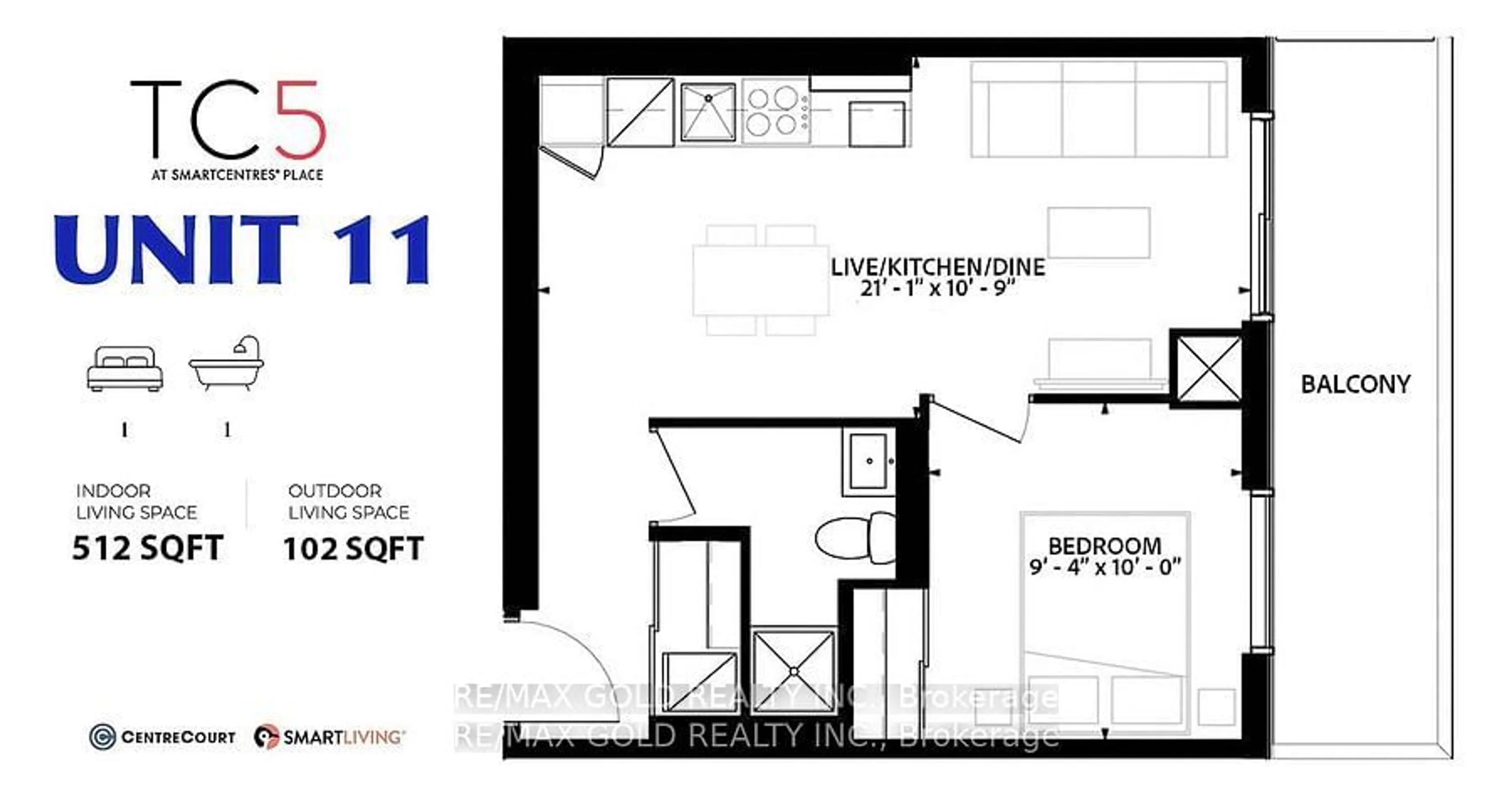 Floor plan for 7890 Jane St #1911, Vaughan Ontario L4K 0K9