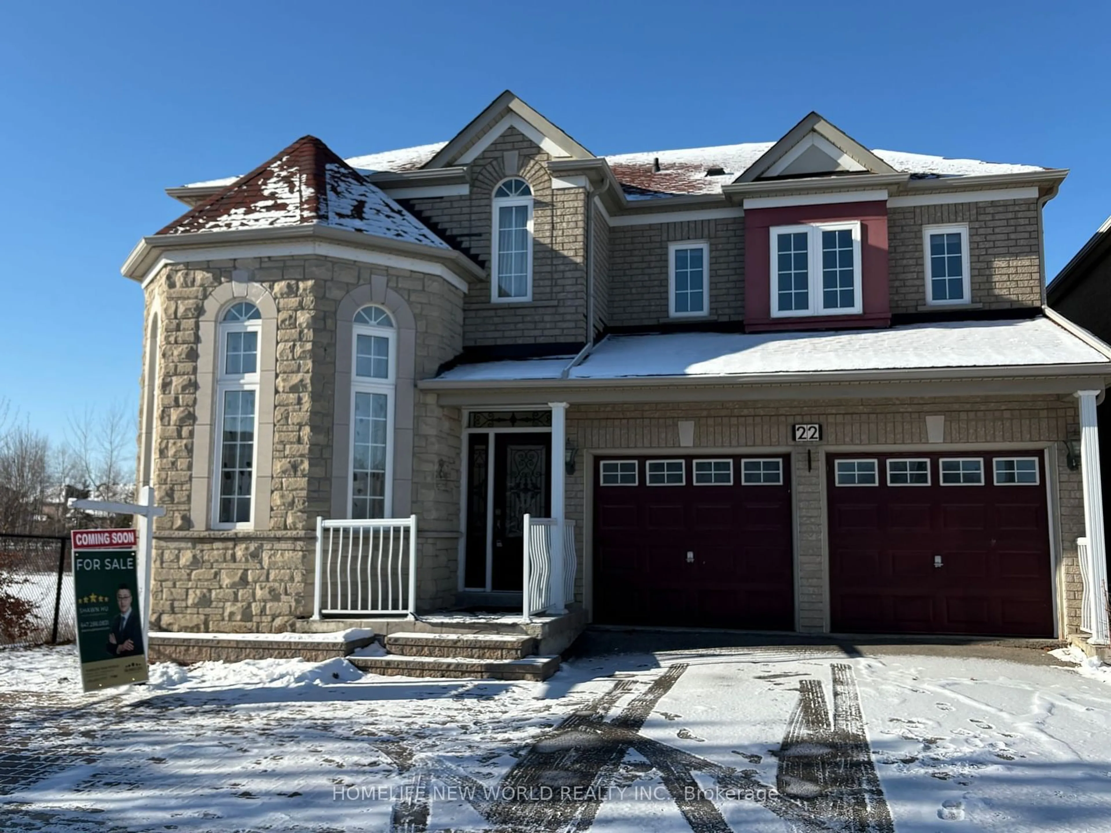 Home with brick exterior material, street for 22 Alfred Paterson Dr, Markham Ontario L6E 1K4