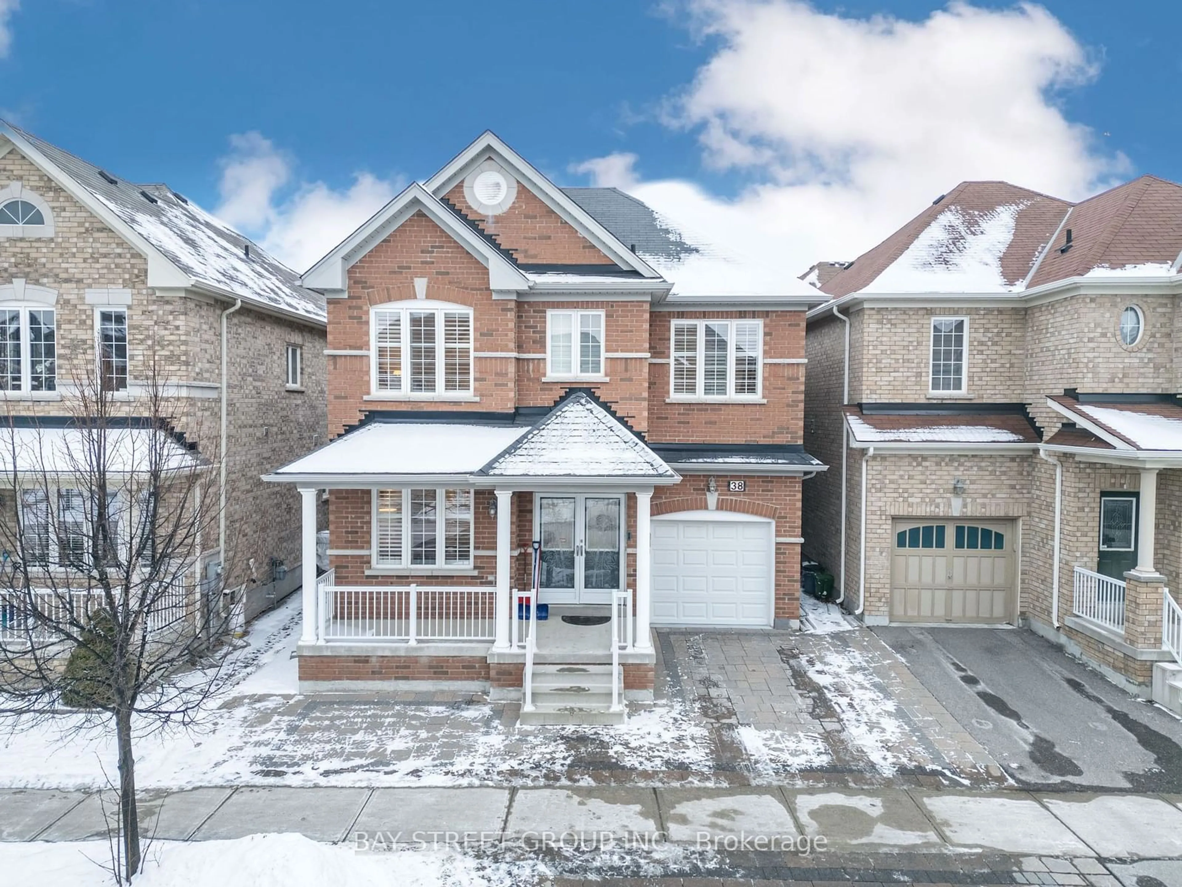 Home with brick exterior material, street for 38 Greenspire Ave, Markham Ontario L6E 0N2